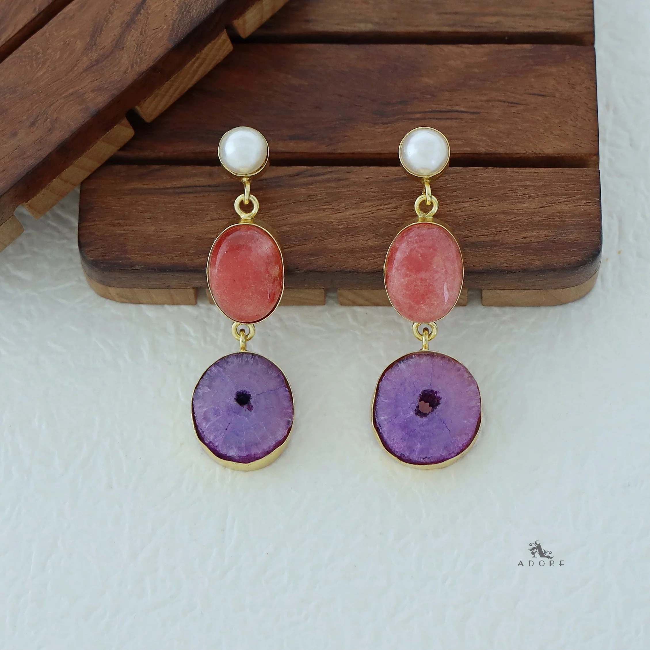 Alyn Pearl Solar Agate Earring - Image 21