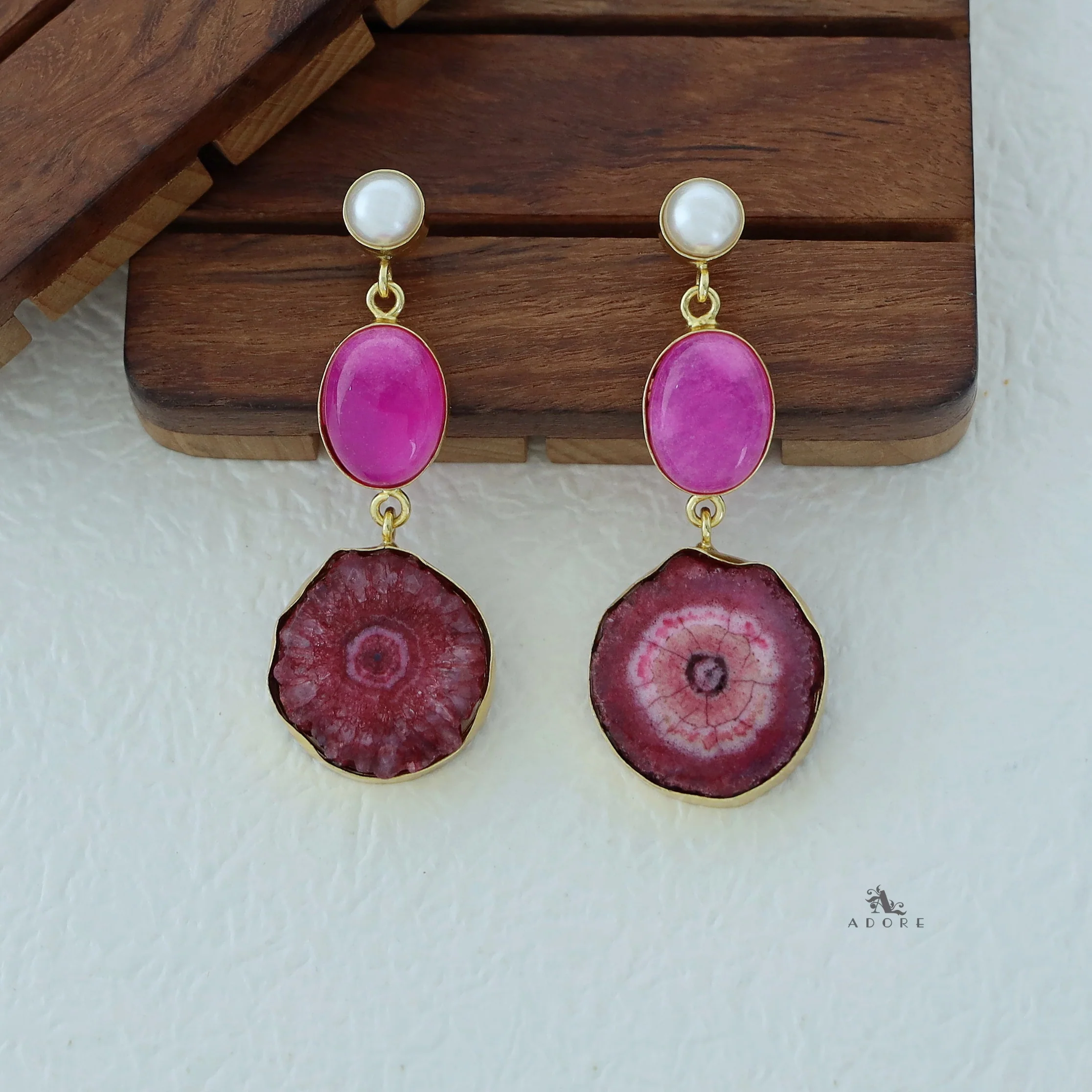 Alyn Pearl Solar Agate Earring - Image 22