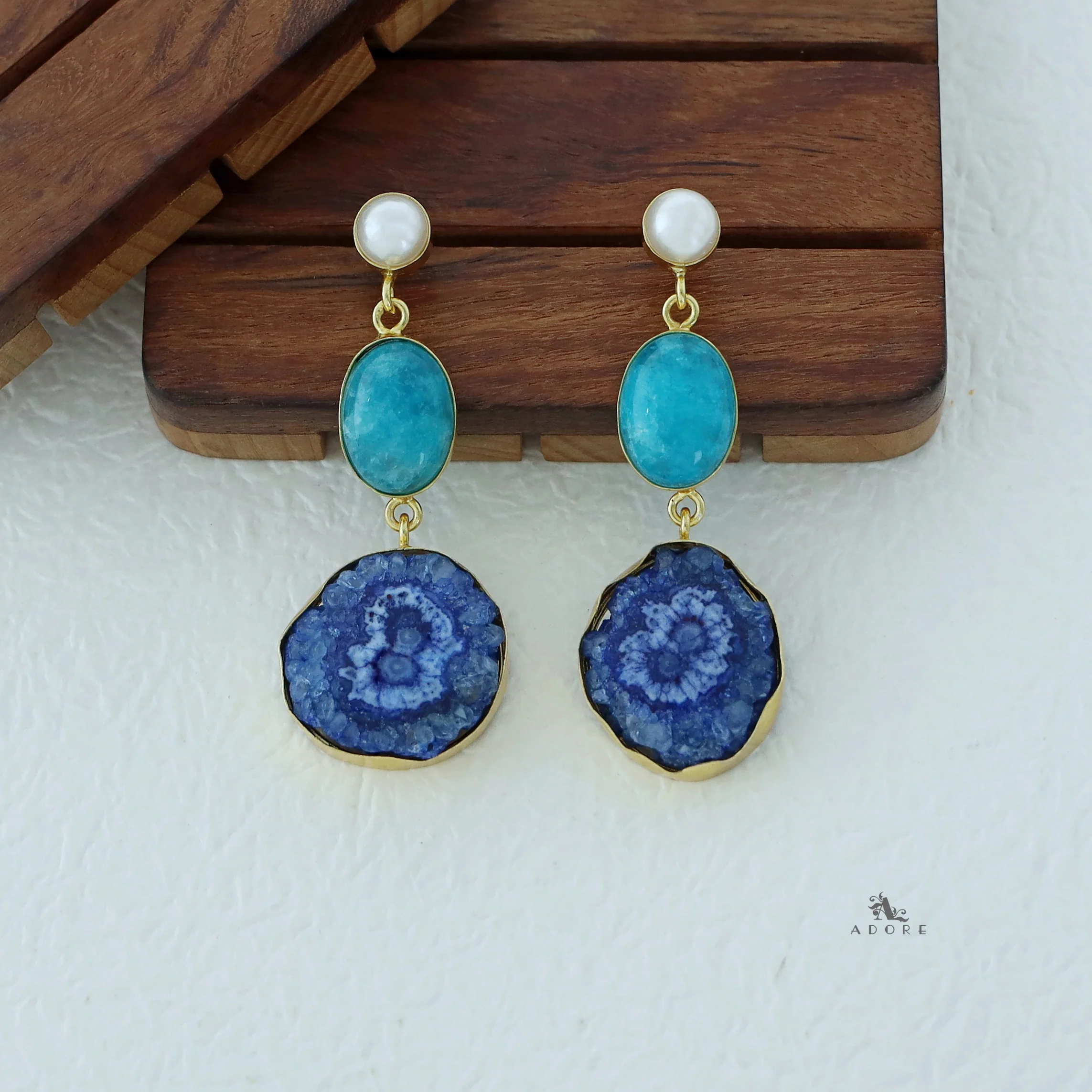 Alyn Pearl Solar Agate Earring - Image 23