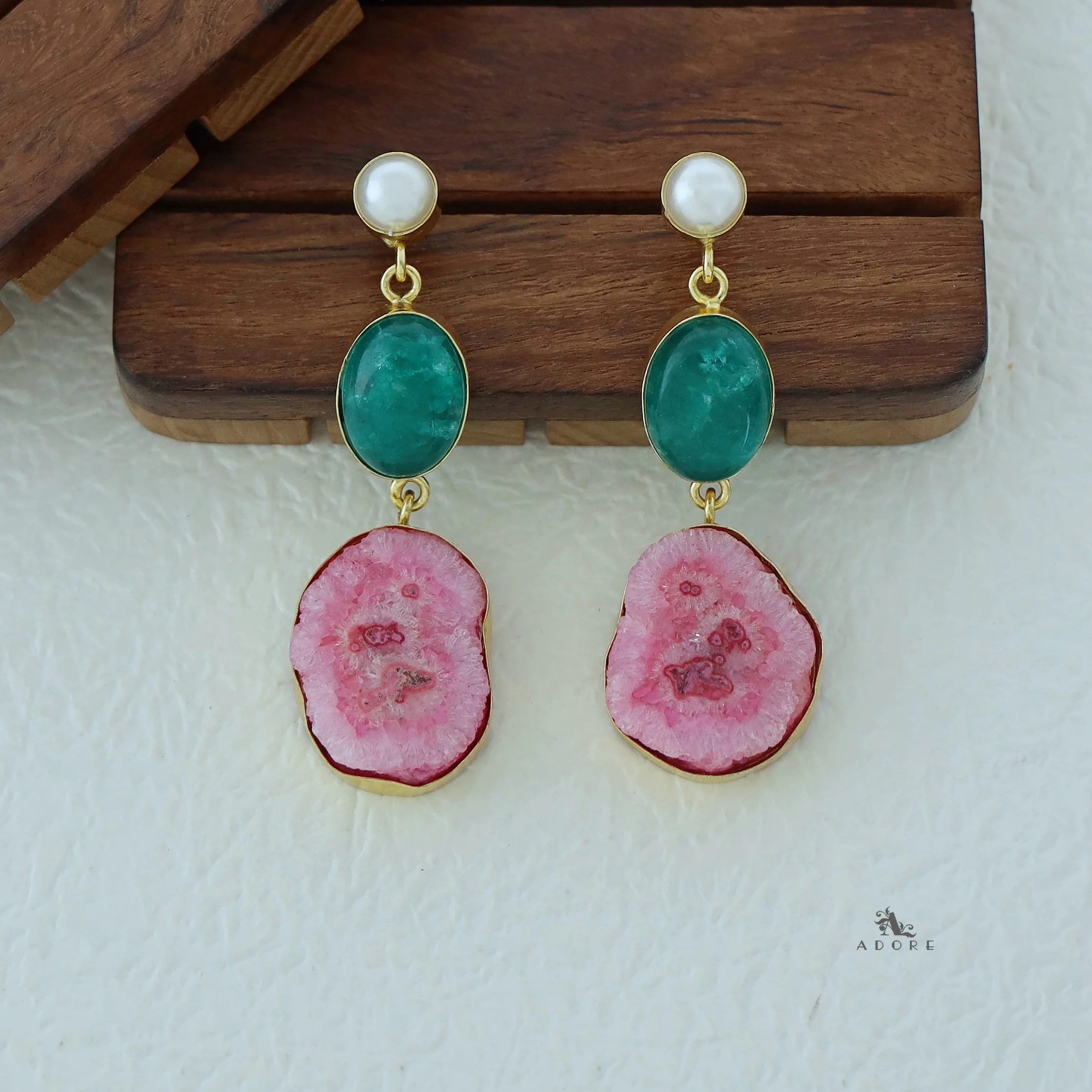 Alyn Pearl Solar Agate Earring - Image 24