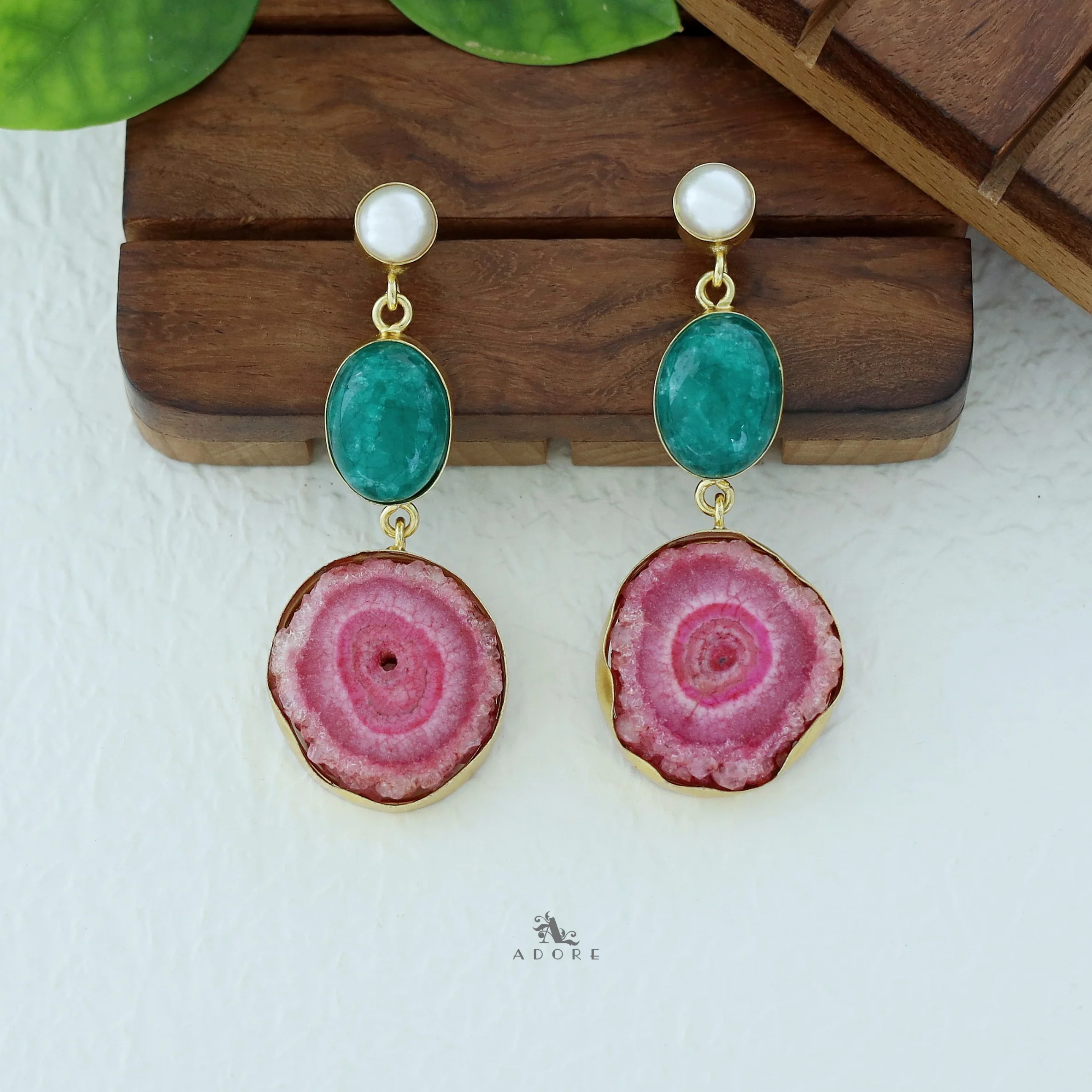 Alyn Pearl Solar Agate Earring - Image 30