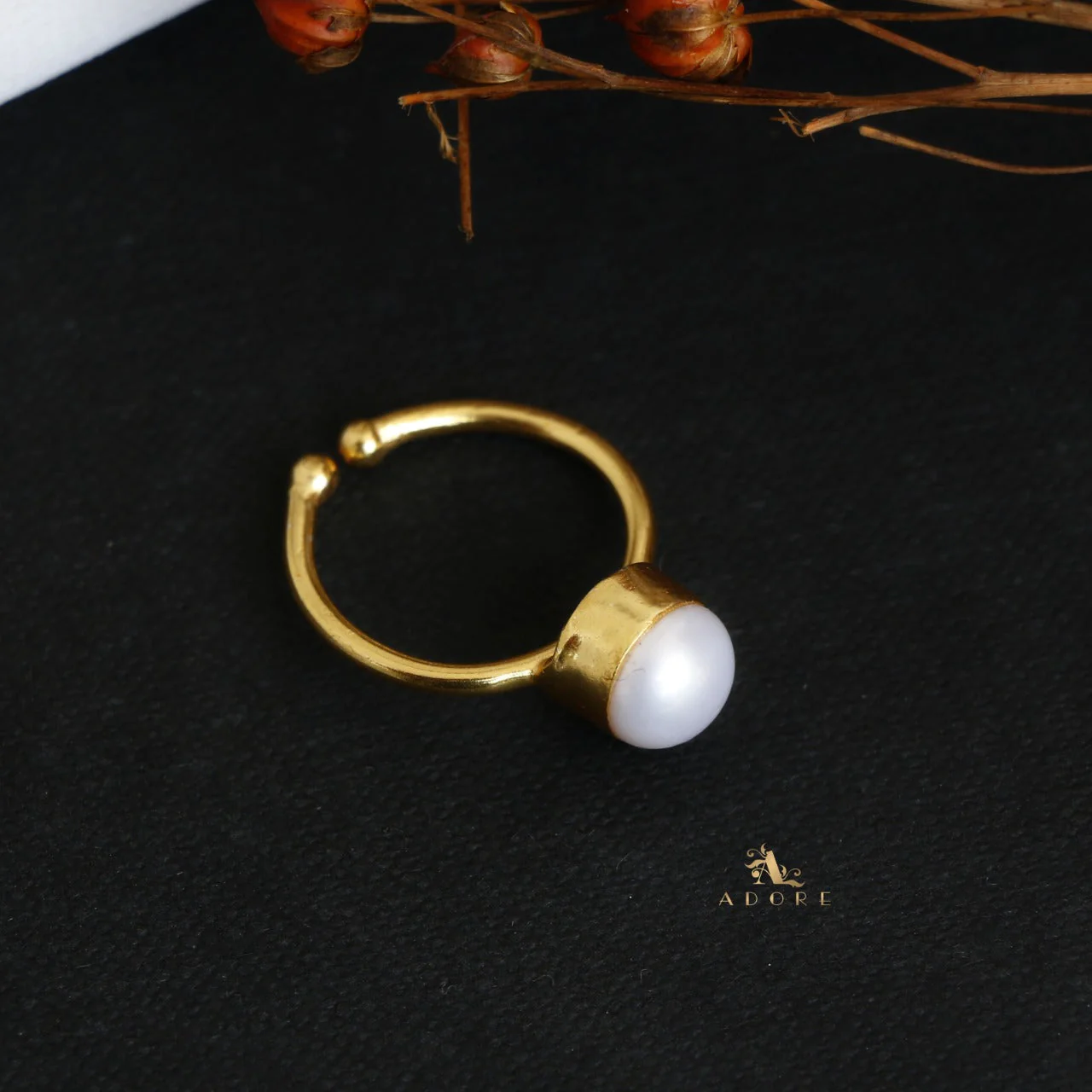Amare Fresh Water Pearl Earring + Ring - Image 5