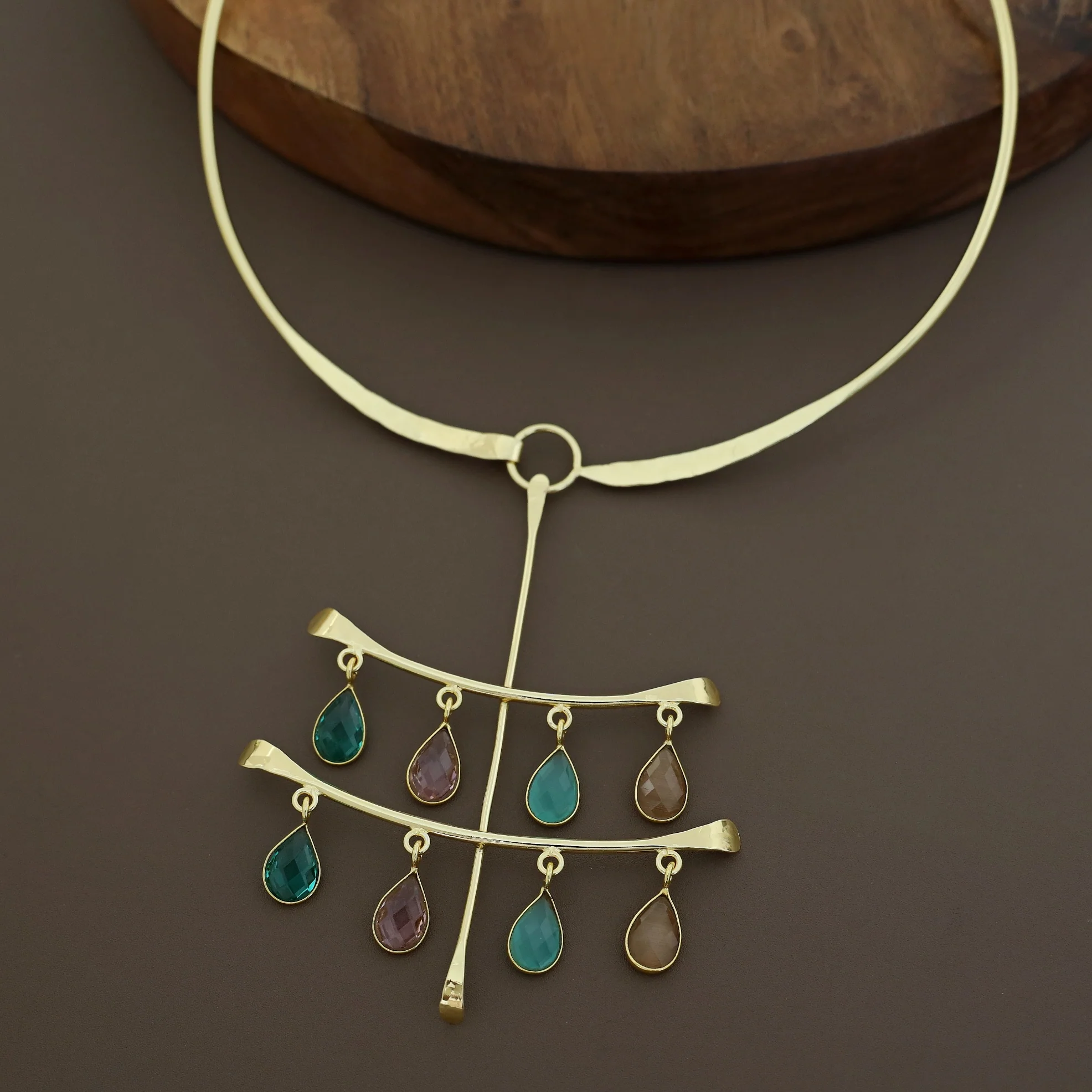 Amaya Glossy Stone Neck Cuff - Image 7