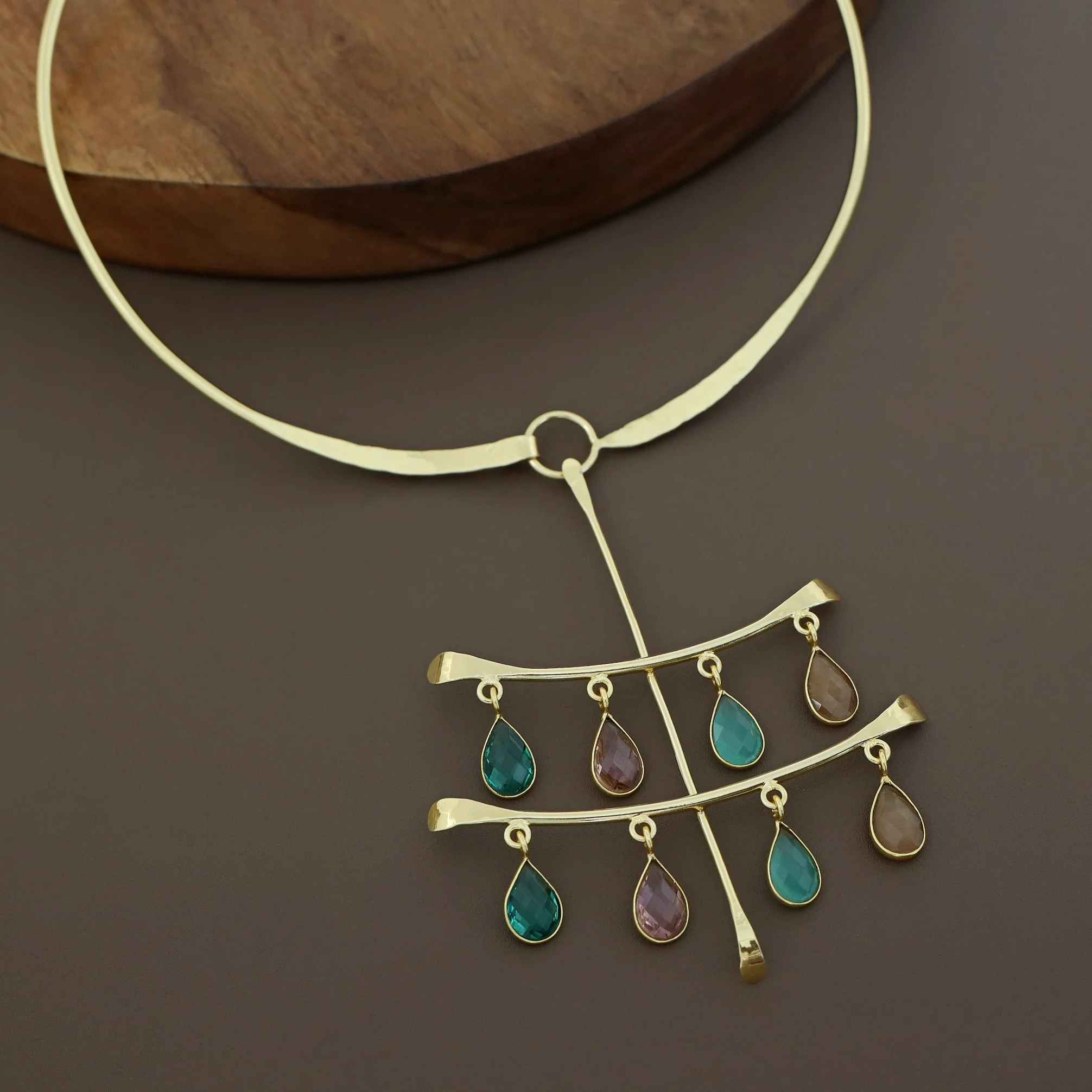 Amaya Glossy Stone Neck Cuff - Image 8