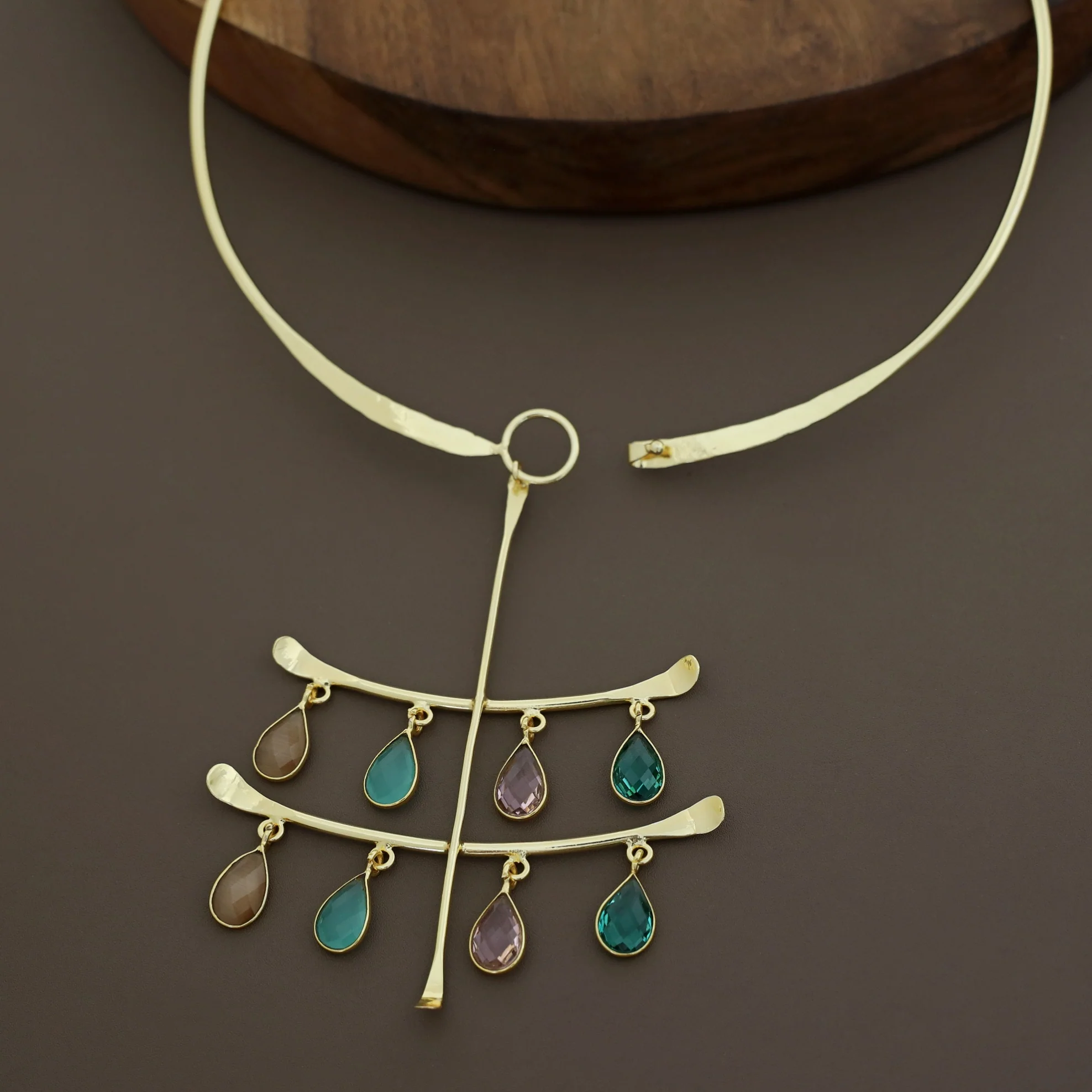 Amaya Glossy Stone Neck Cuff - Image 9
