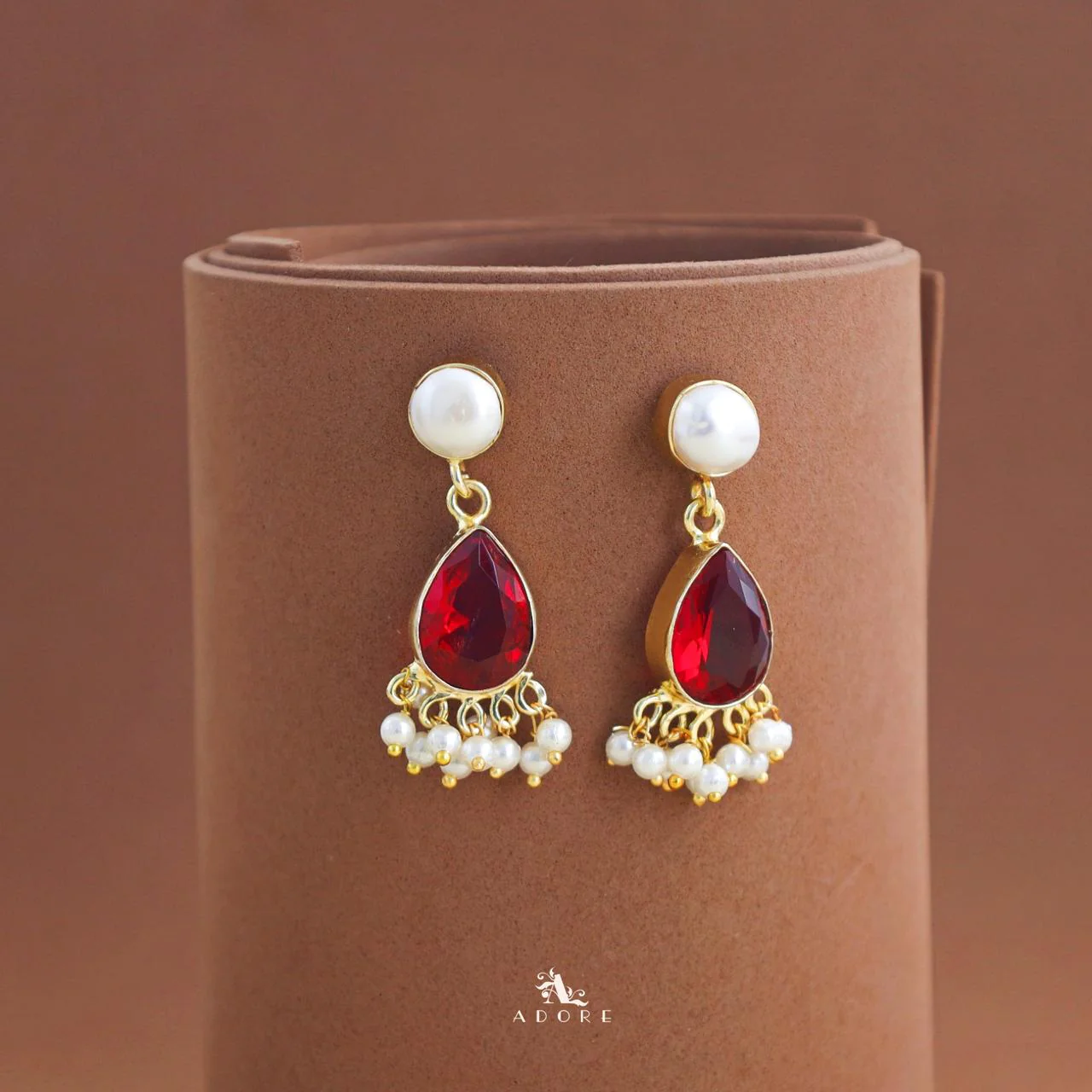 Amayra Gem Stone Rain Drop Earring - Image 10