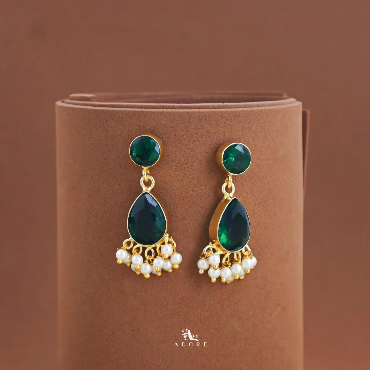 Amayra Gem Stone Rain Drop Earring - Image 11