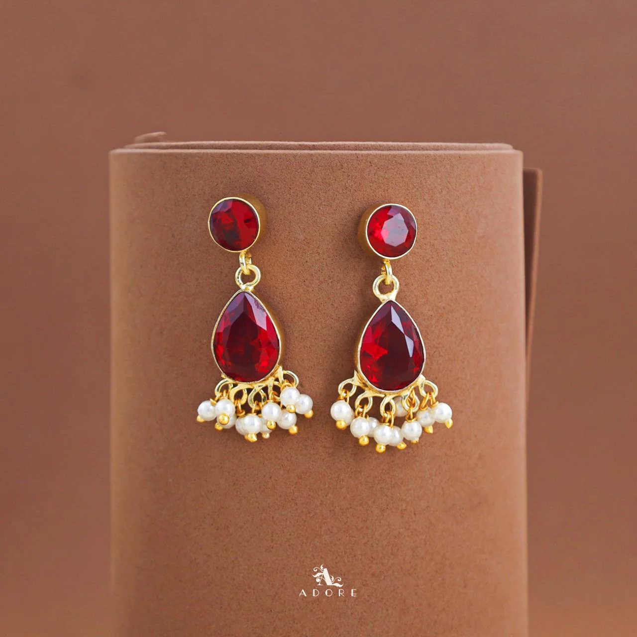 Amayra Gem Stone Rain Drop Earring - Image 13