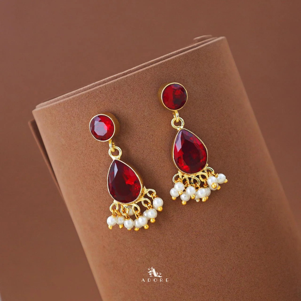 Amayra Gem Stone Rain Drop Earring - Image 14