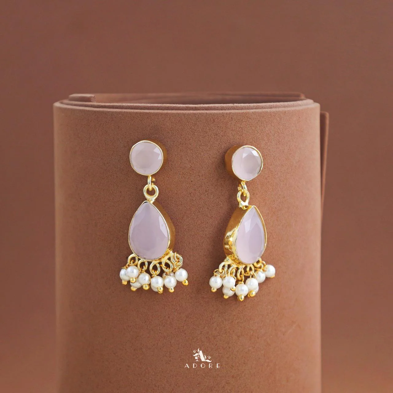 Amayra Gem Stone Rain Drop Earring - Image 8