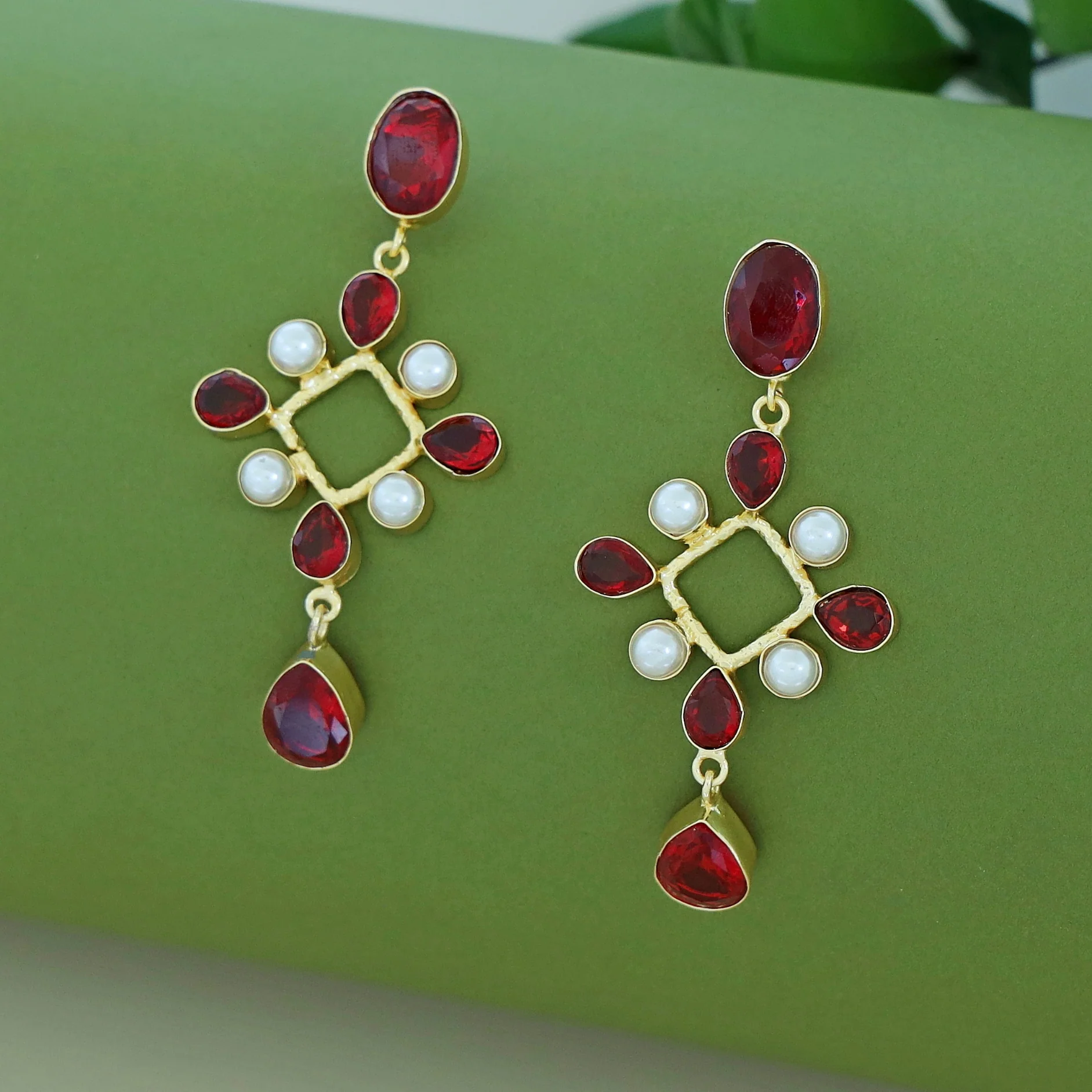 Amity Golden Glossy Pearl Drop Earring - Image 10