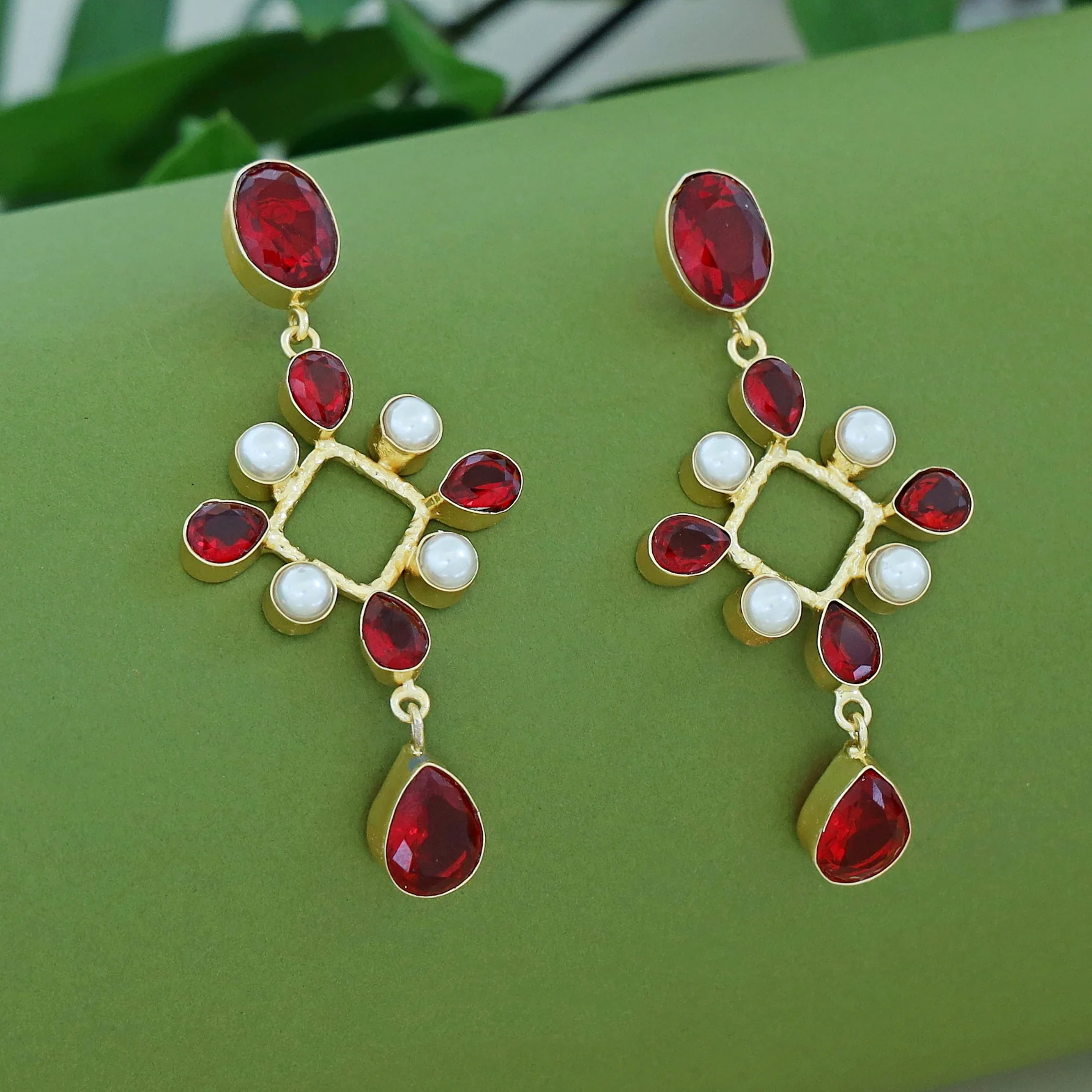 Amity Golden Glossy Pearl Drop Earring - Image 11