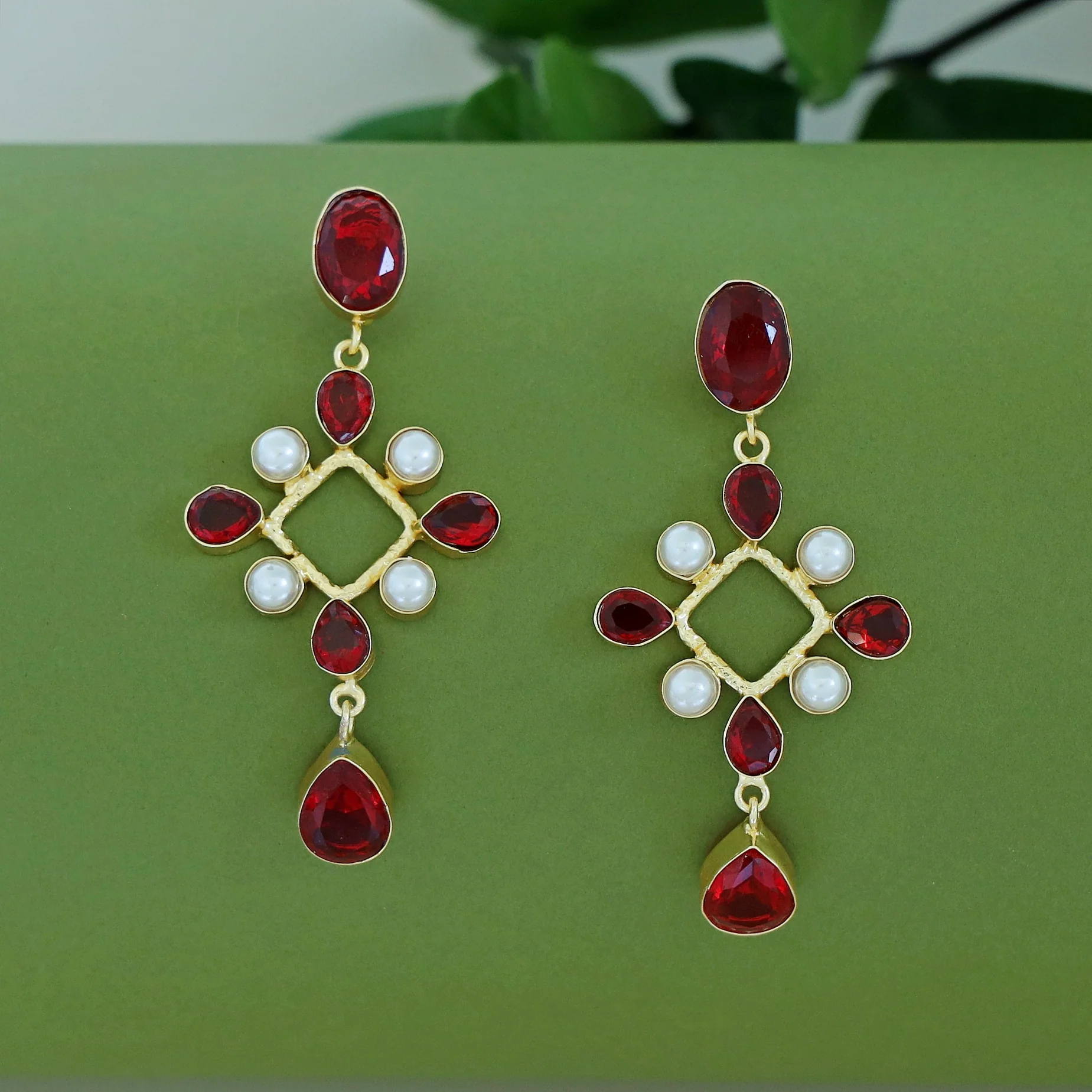 Amity Golden Glossy Pearl Drop Earring - Image 2