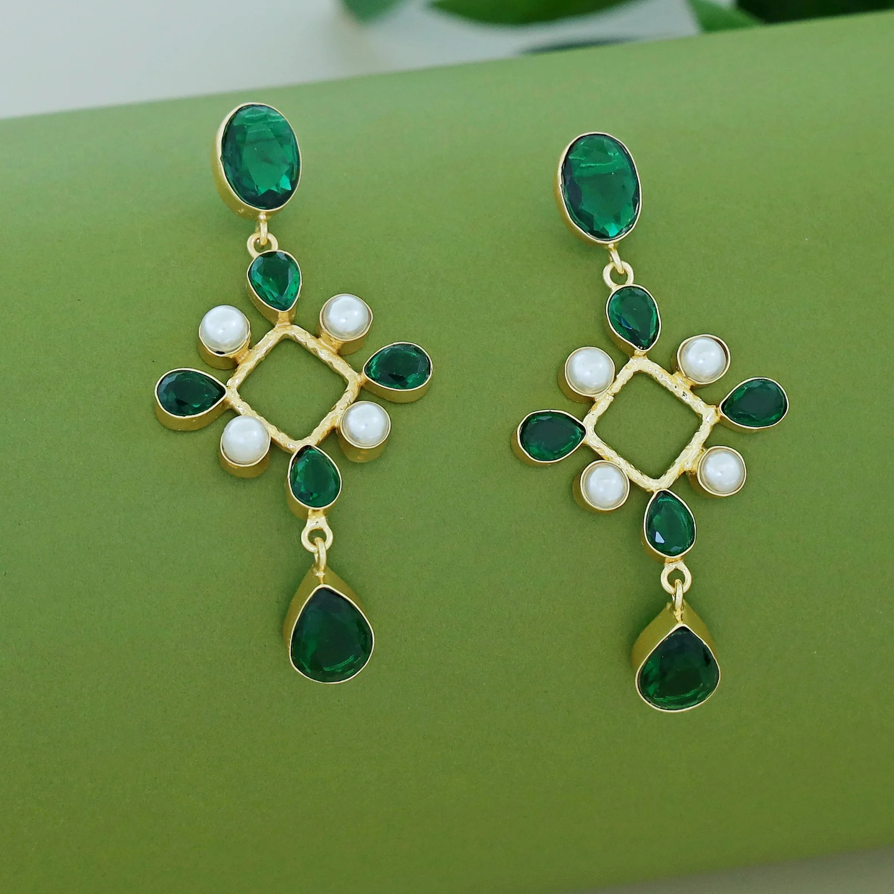 Amity Golden Glossy Pearl Drop Earring - Image 3