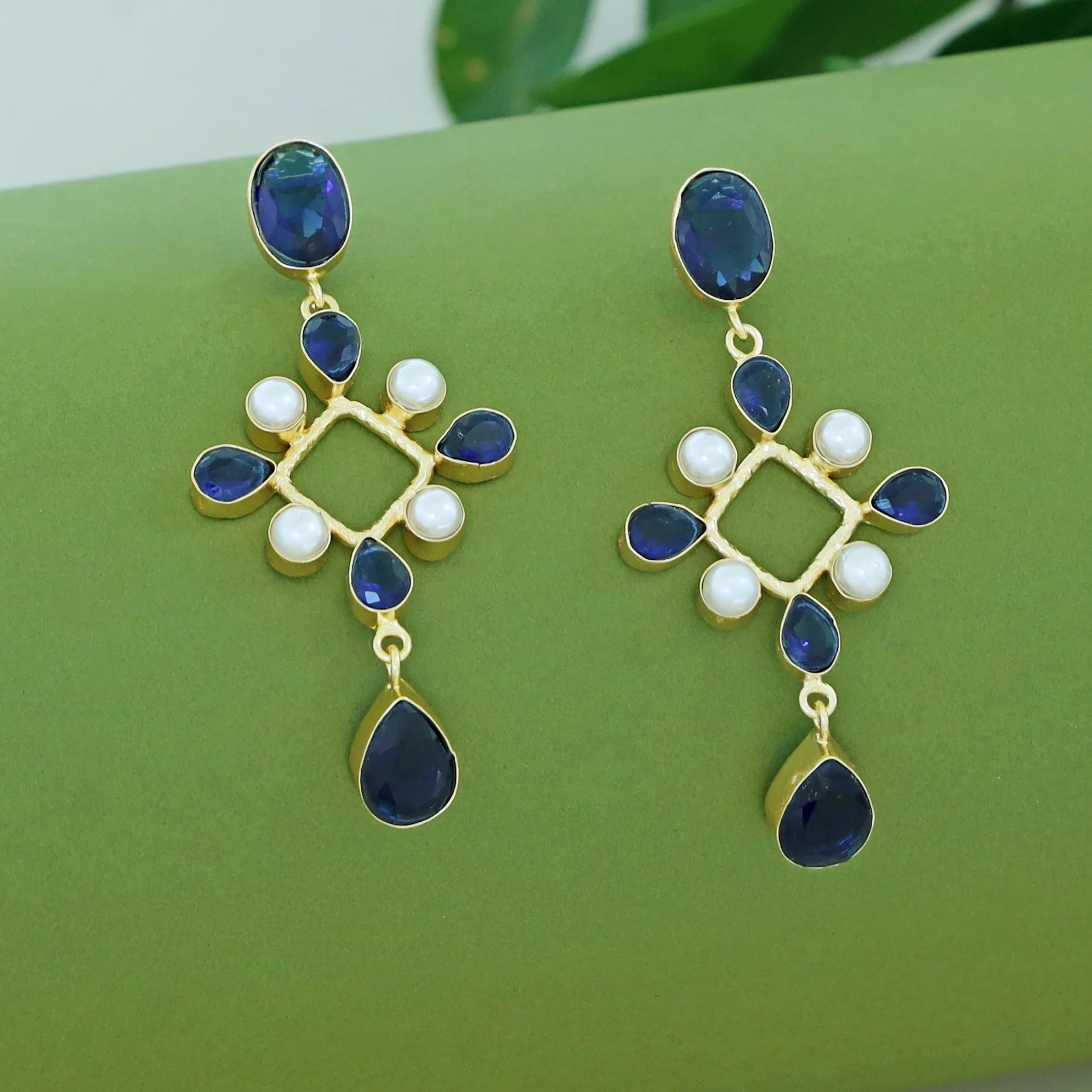 Amity Golden Glossy Pearl Drop Earring - Image 4