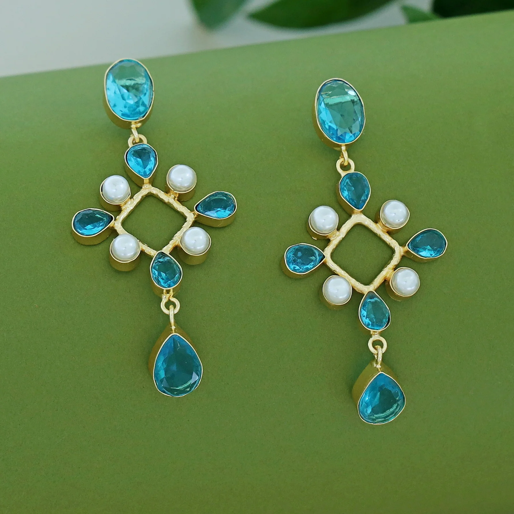 Amity Golden Glossy Pearl Drop Earring - Image 5