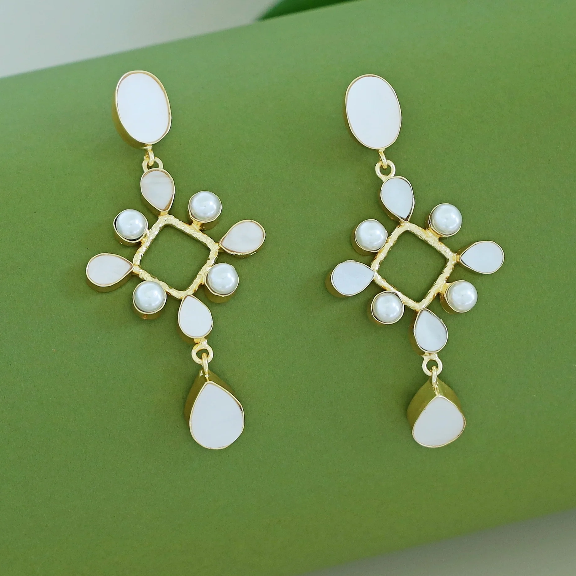 Amity Golden Glossy Pearl Drop Earring - Image 6