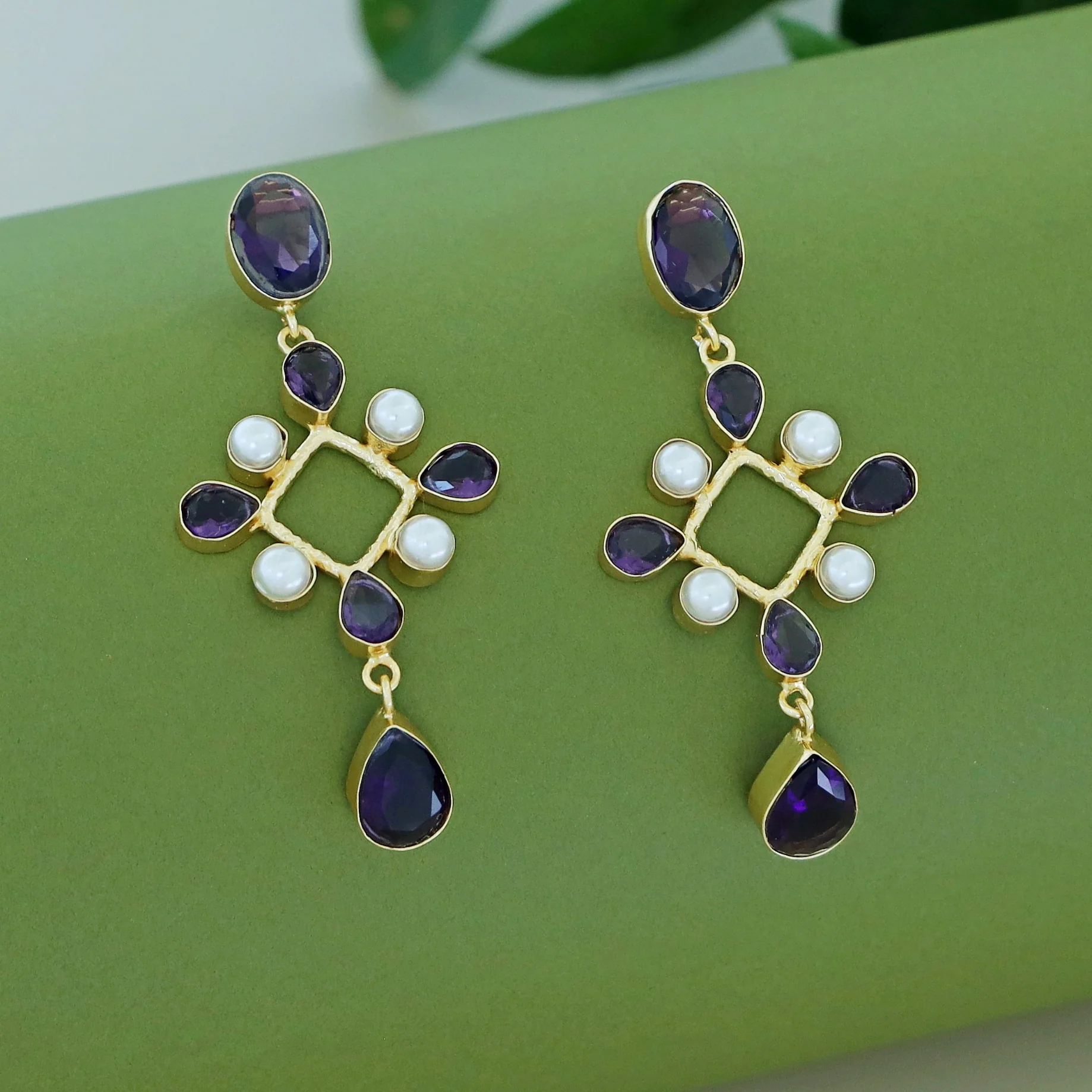 Amity Golden Glossy Pearl Drop Earring - Image 7