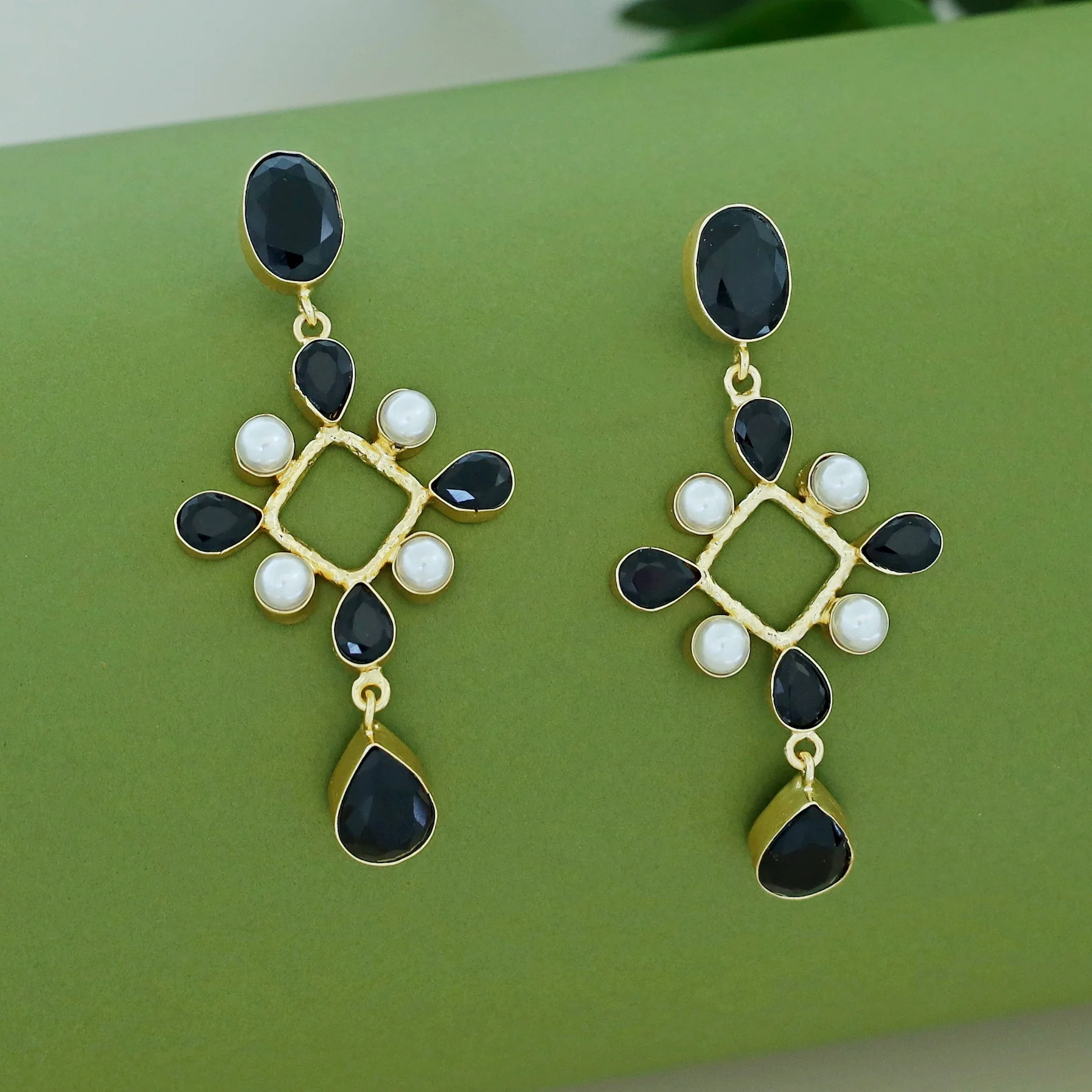 Amity Golden Glossy Pearl Drop Earring - Image 9