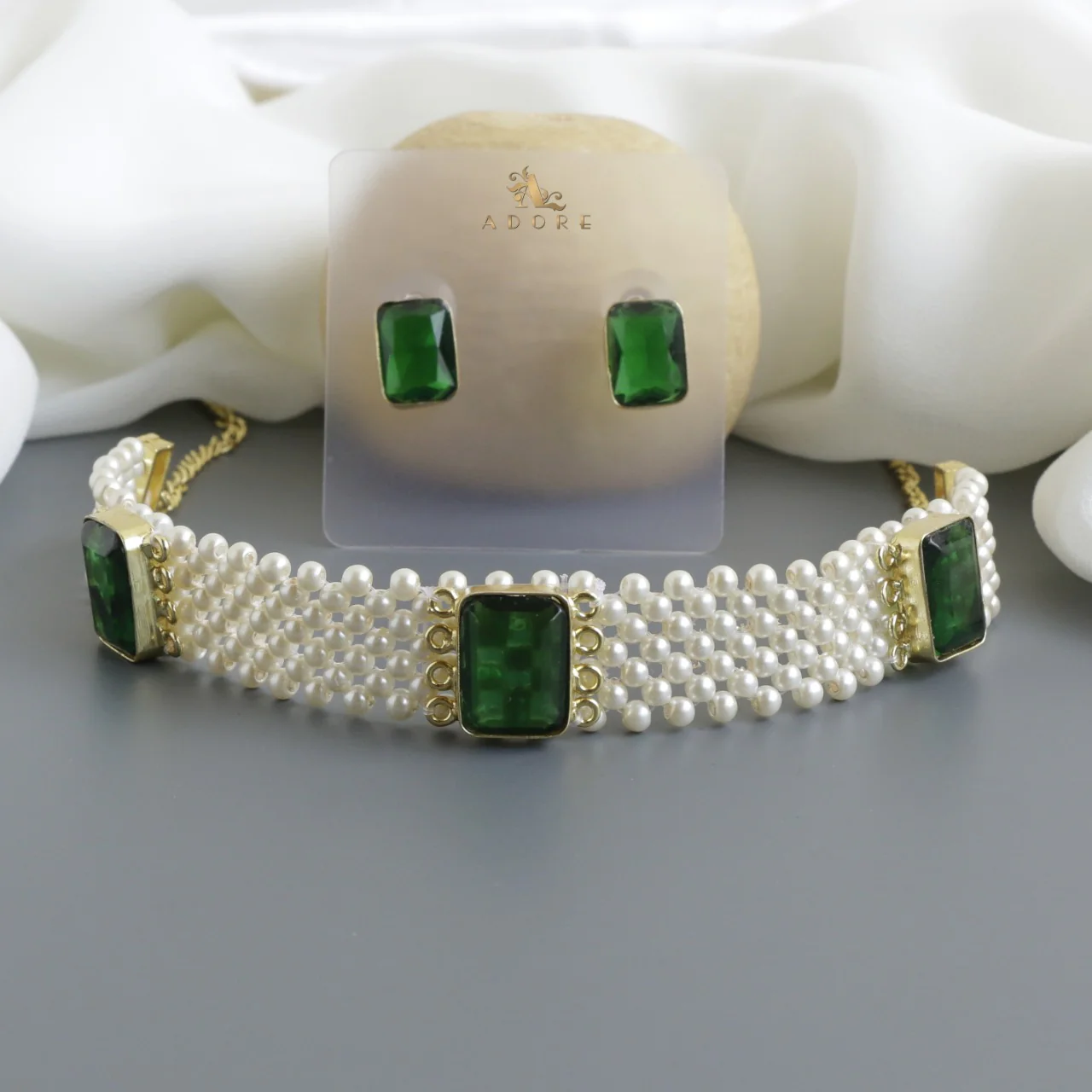 Amoliya Pearl Choker With Stud - Image 10