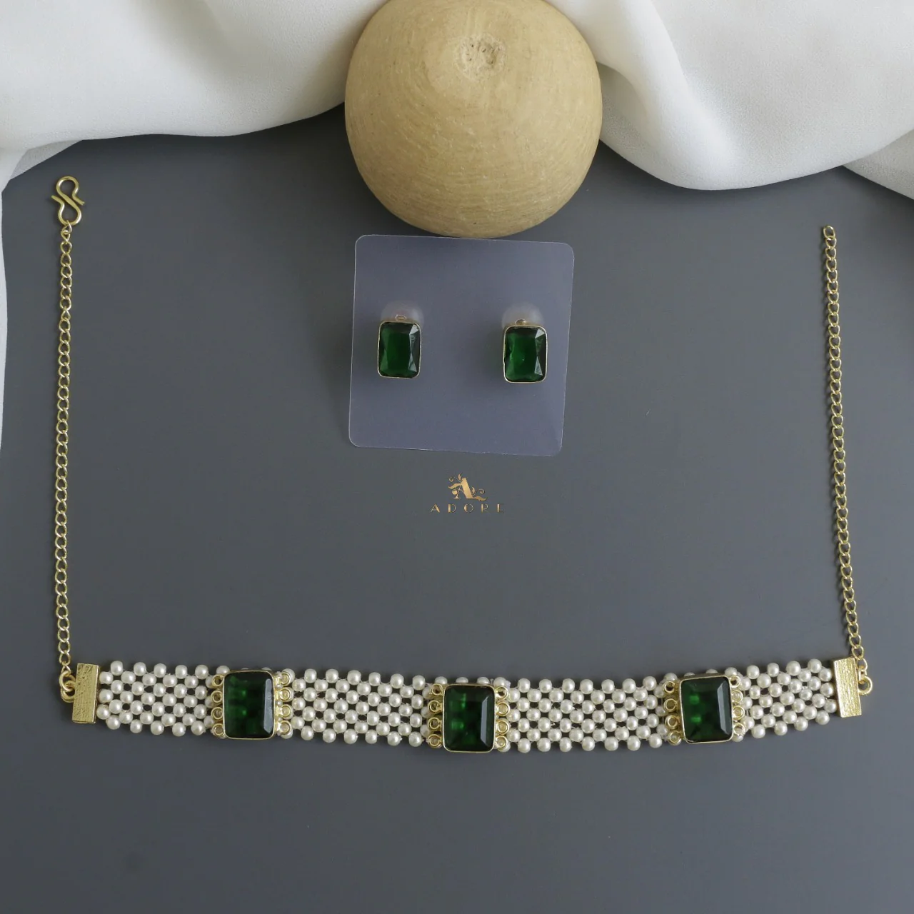 Amoliya Pearl Choker With Stud - Image 11
