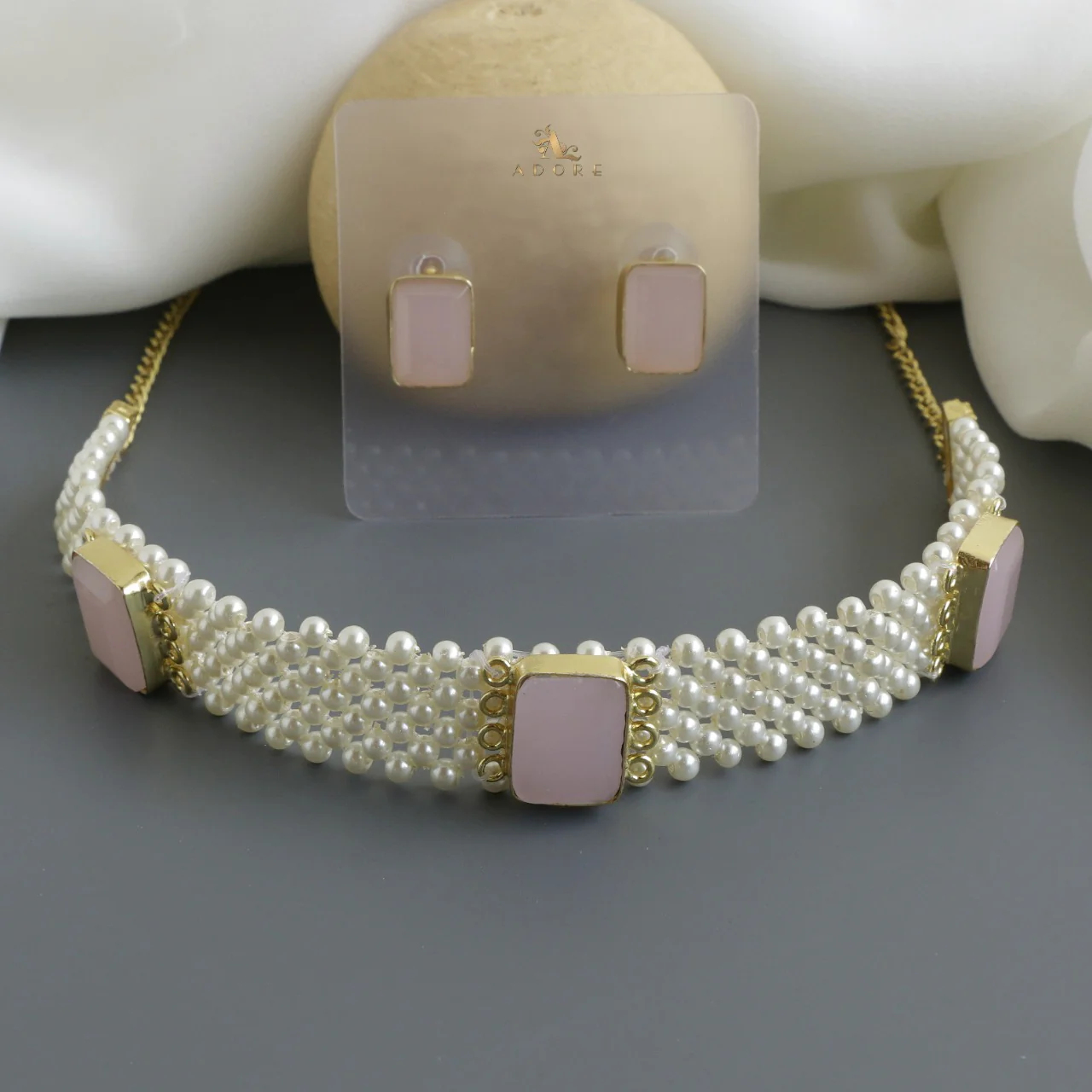 Amoliya Pearl Choker With Stud - Image 13