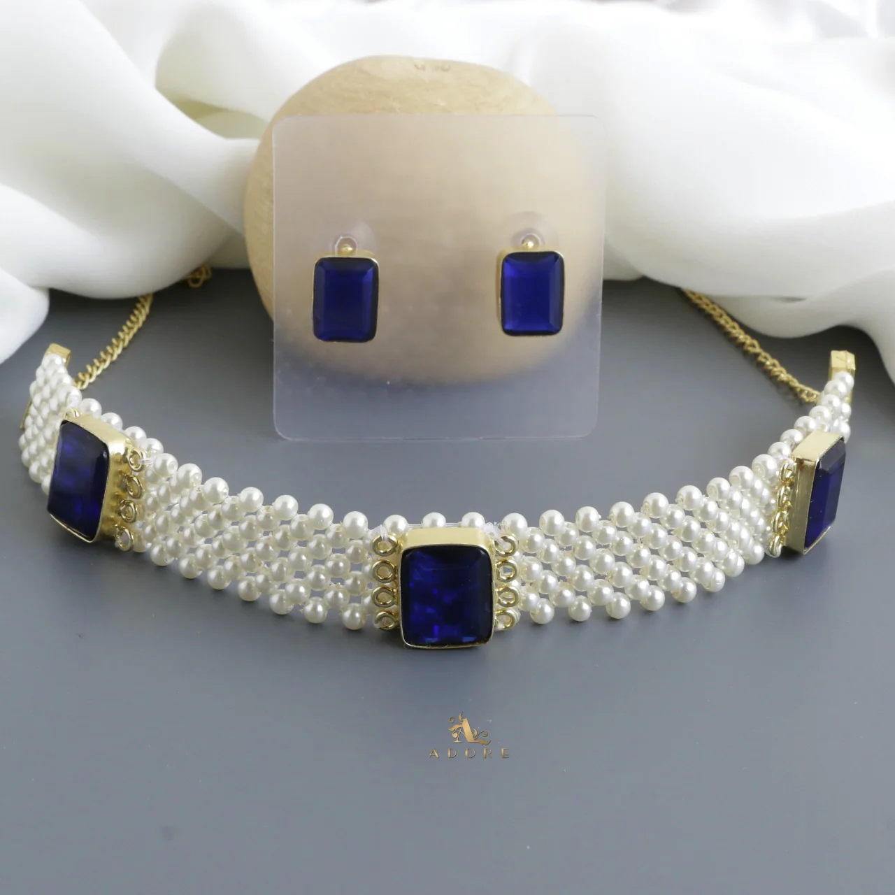 Amoliya Pearl Choker With Stud - Image 9