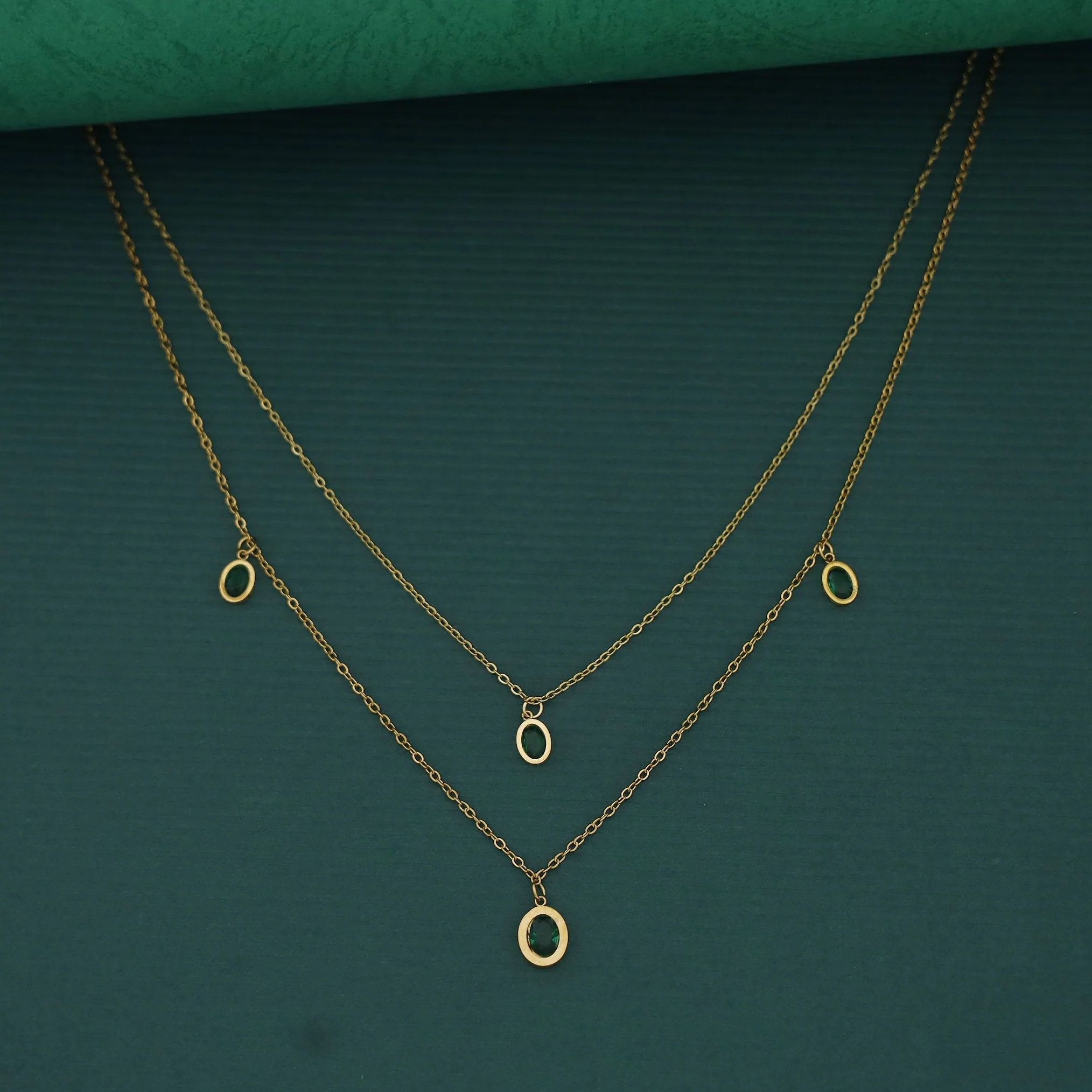 Anakin Oval Glossy Stone 2 Layer Neckpiece - Image 4