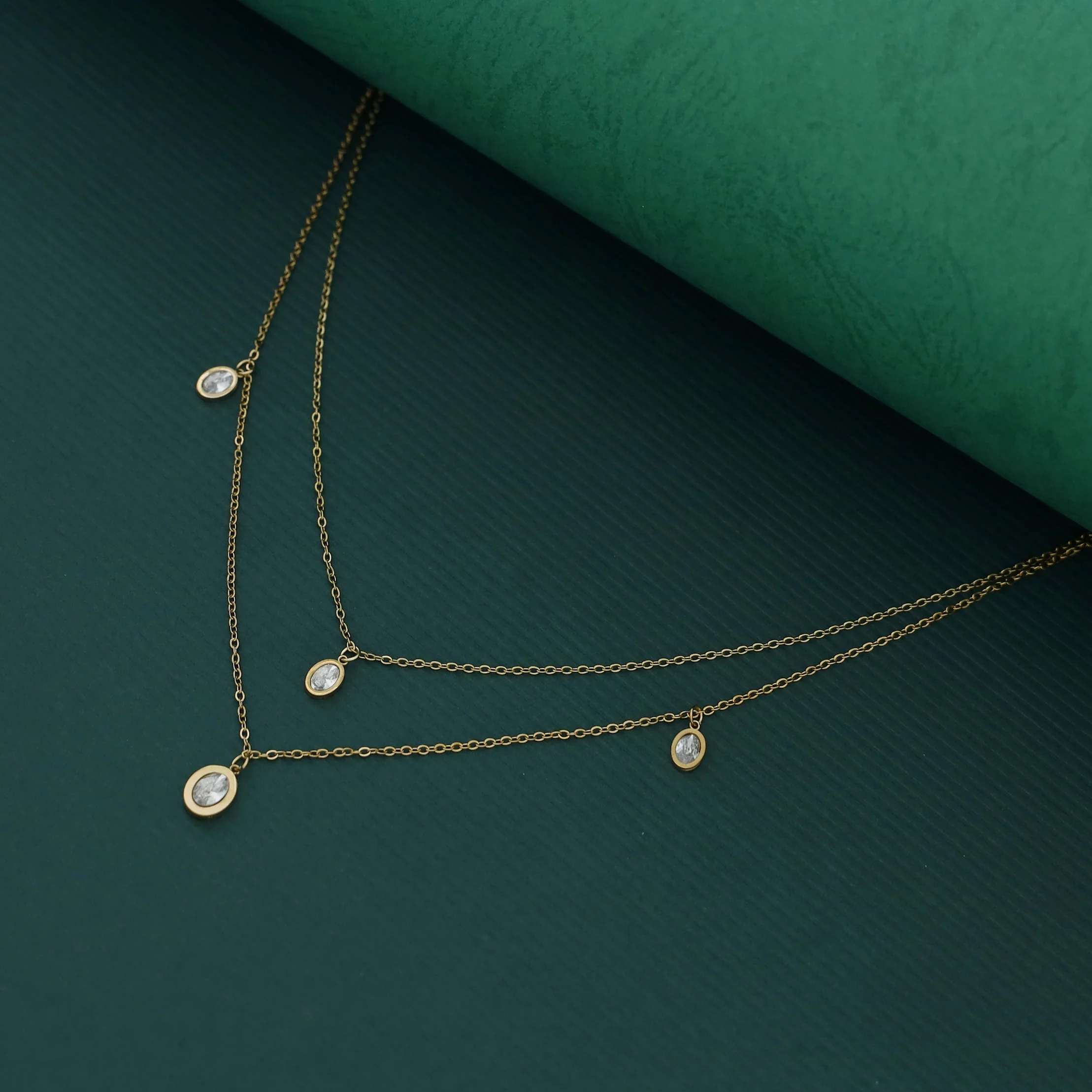 Anakin Oval Glossy Stone 2 Layer Neckpiece - Image 5