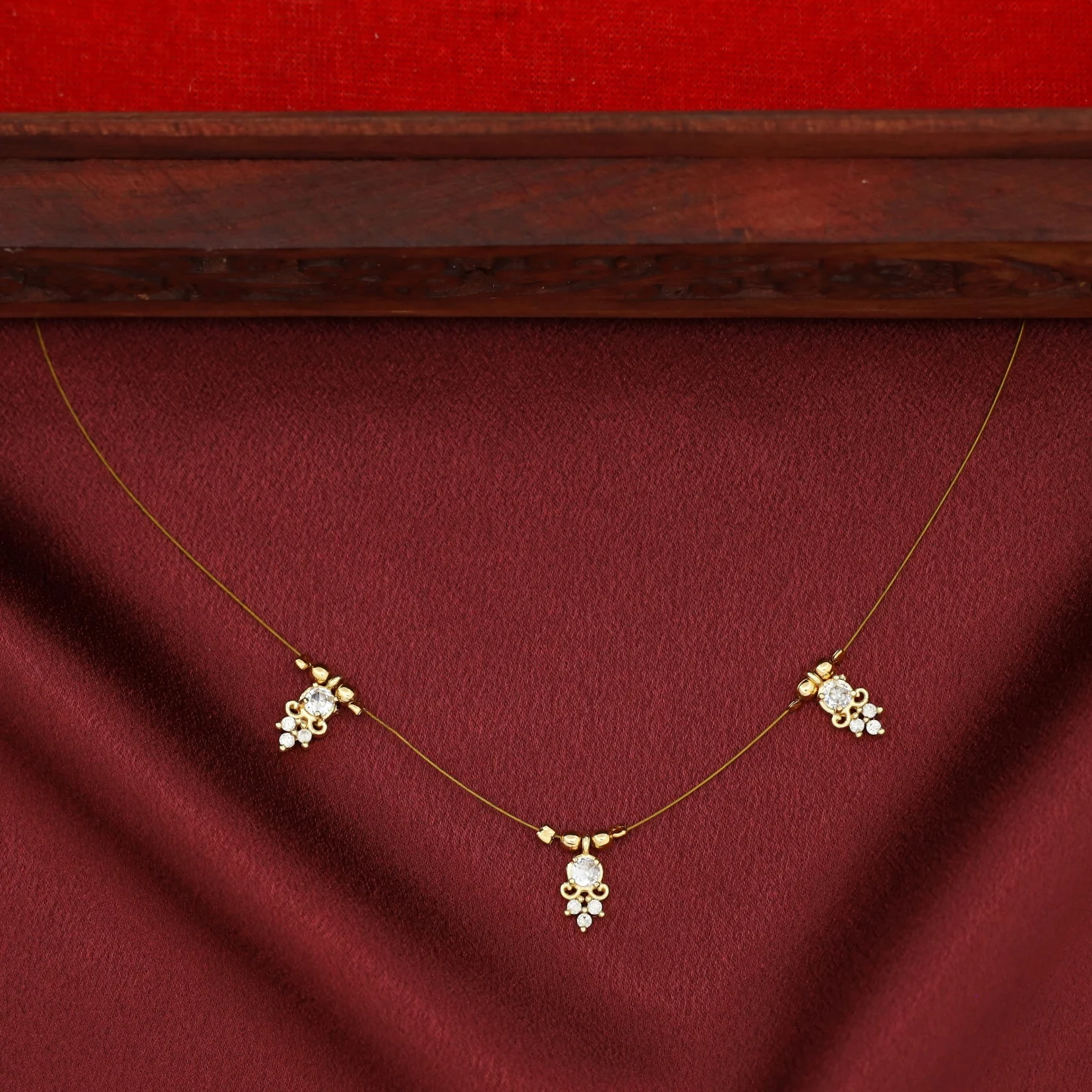 Anala Glossy Stone String Neckpiece - Image 5