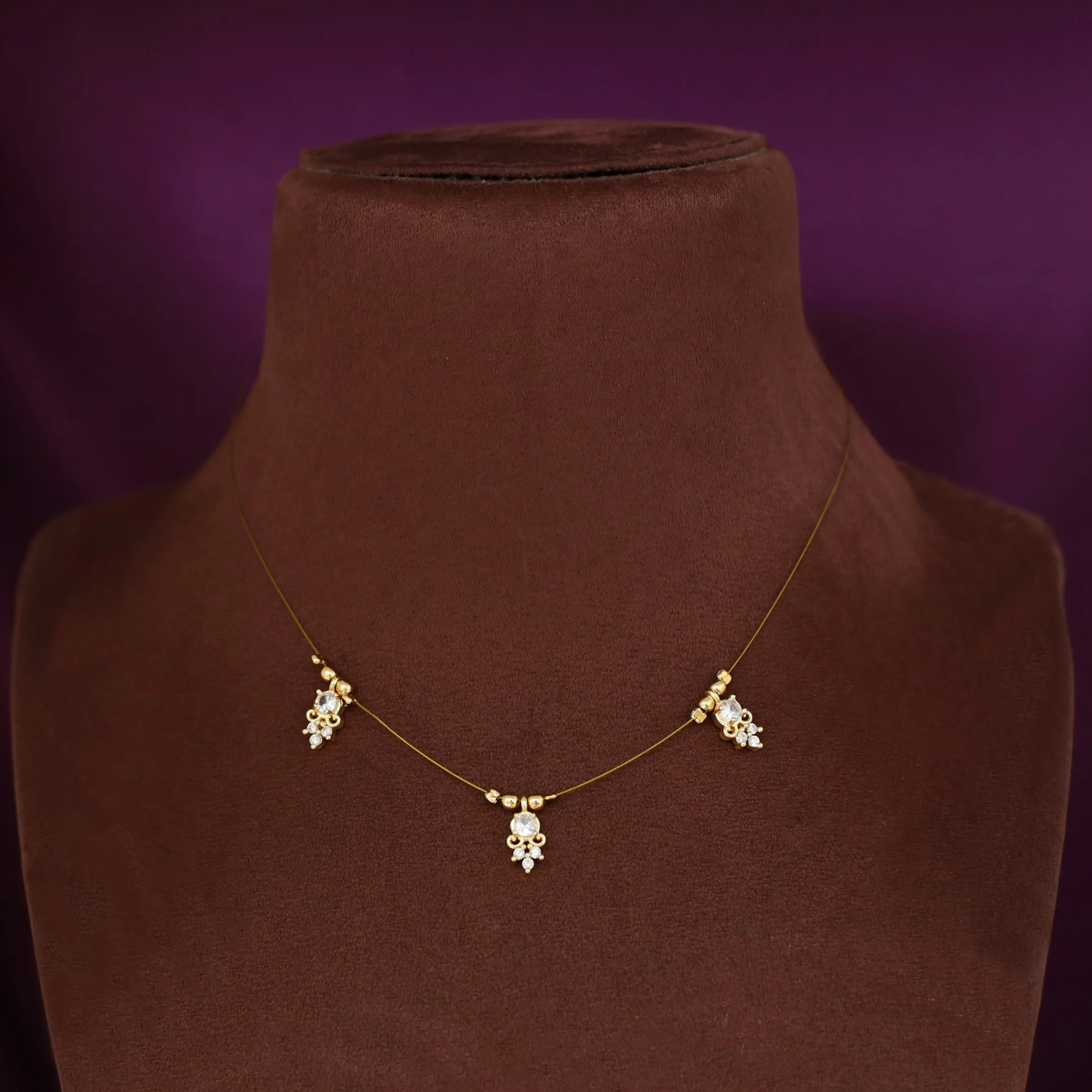 Anala Glossy Stone String Neckpiece - Image 8