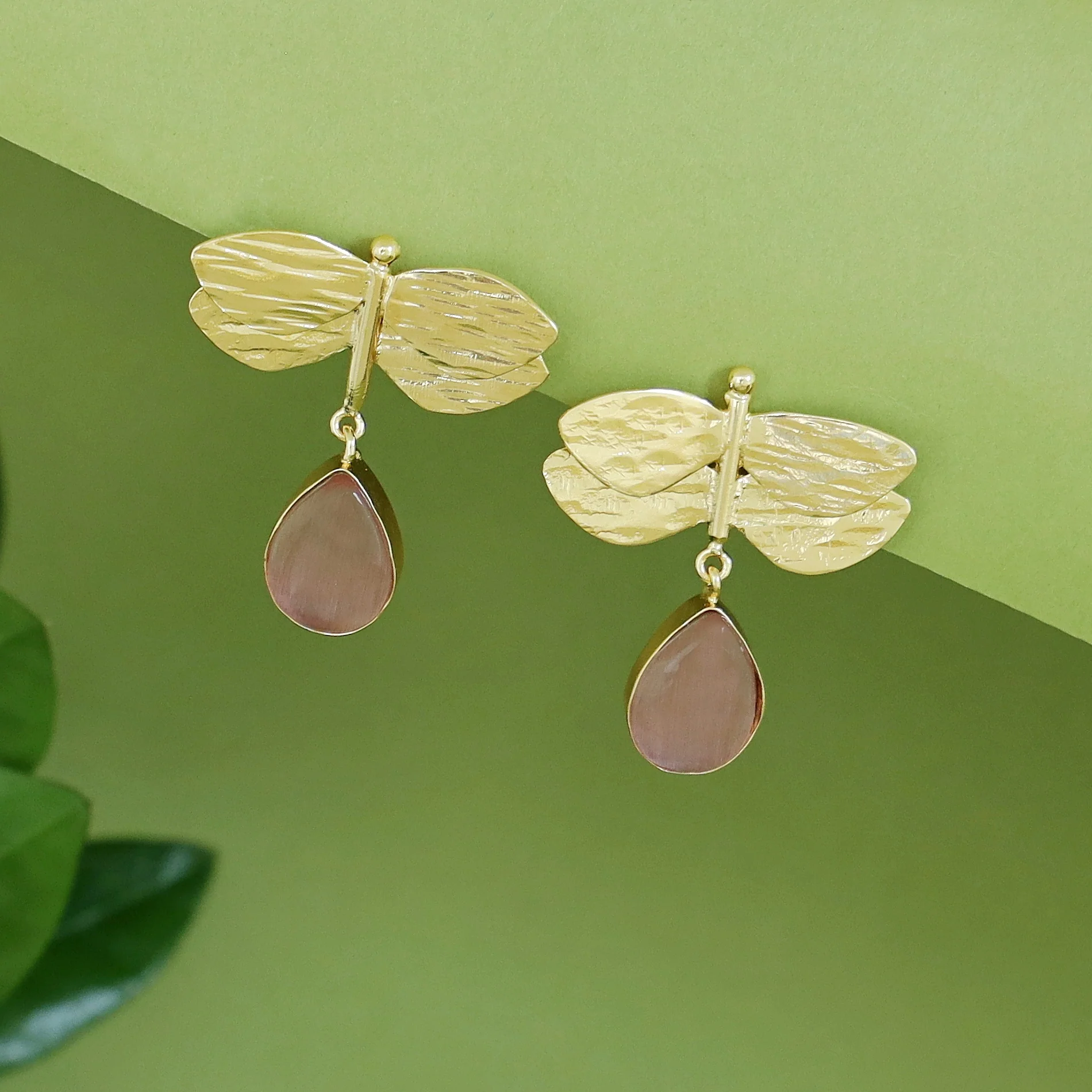 Anamya Dragonfly Glossy Drop Earring - Image 6