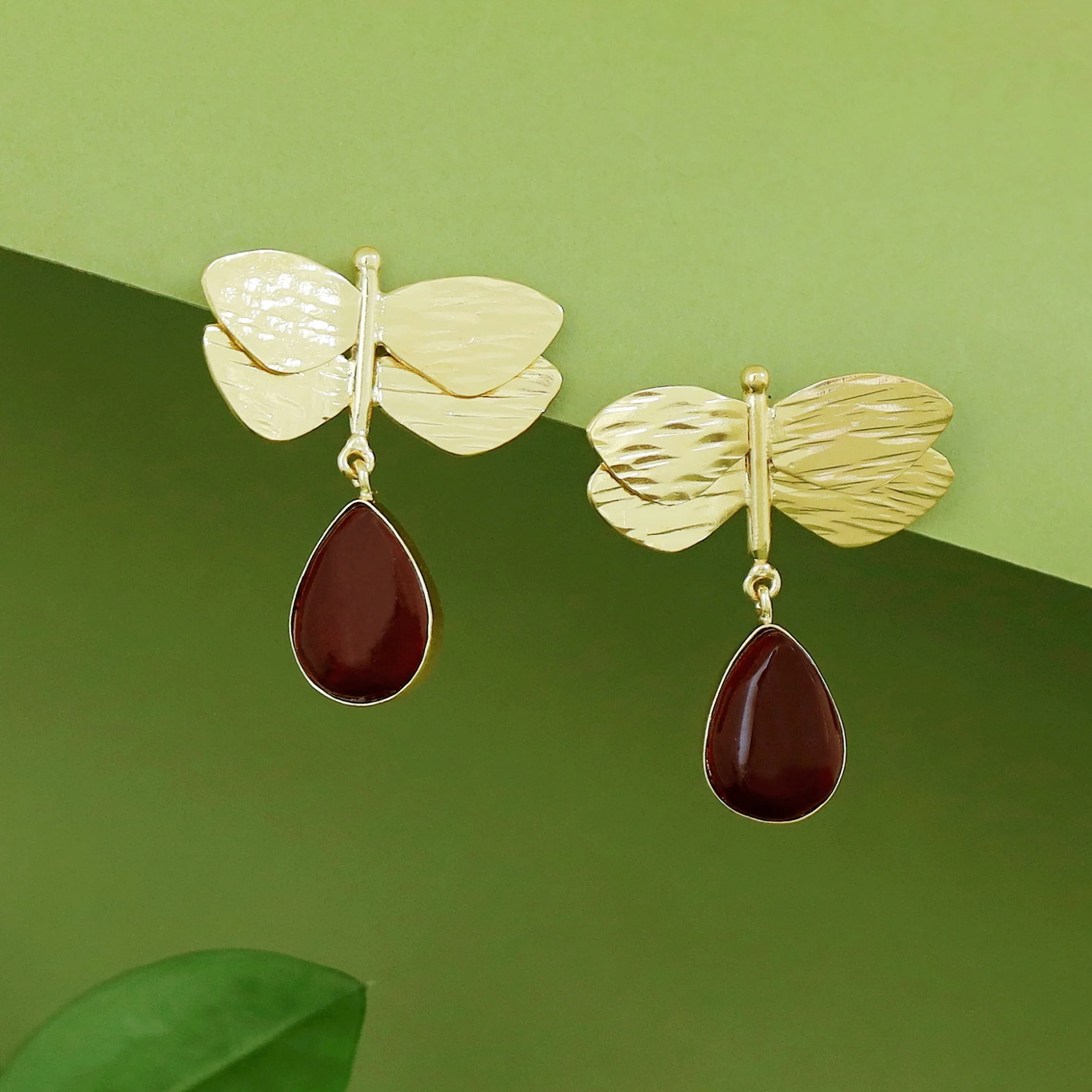 Anamya Dragonfly Glossy Drop Earring - Image 9