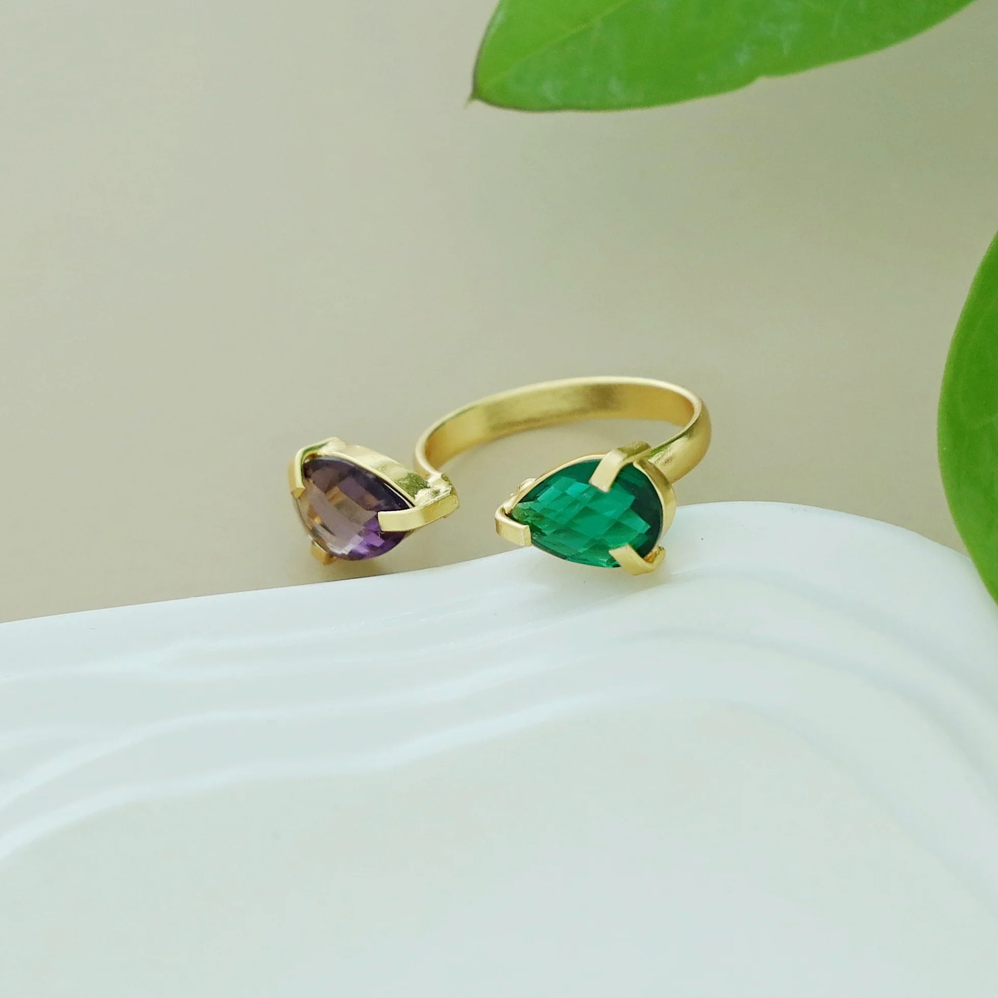 Aniya Dual Glossy Ring - Image 7