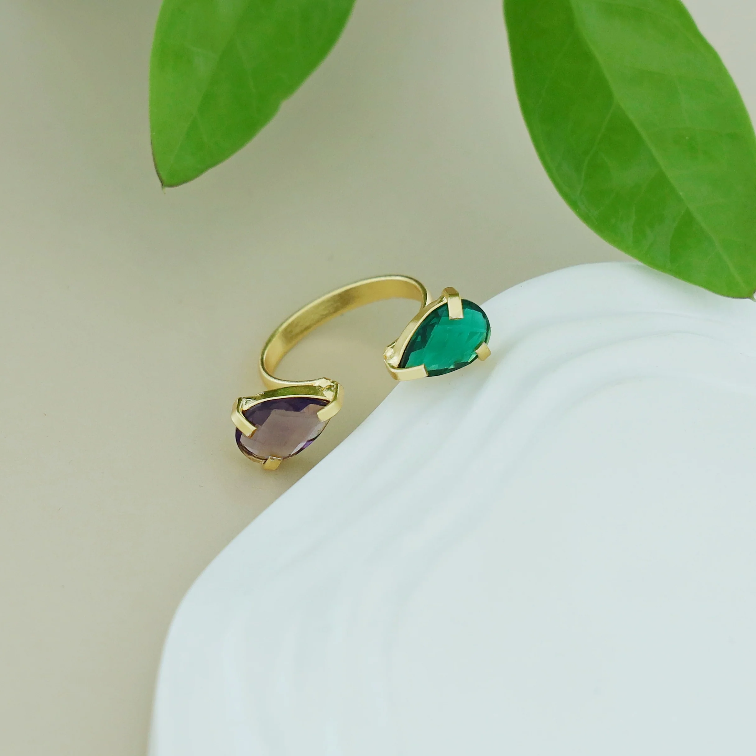 Aniya Dual Glossy Ring - Image 8