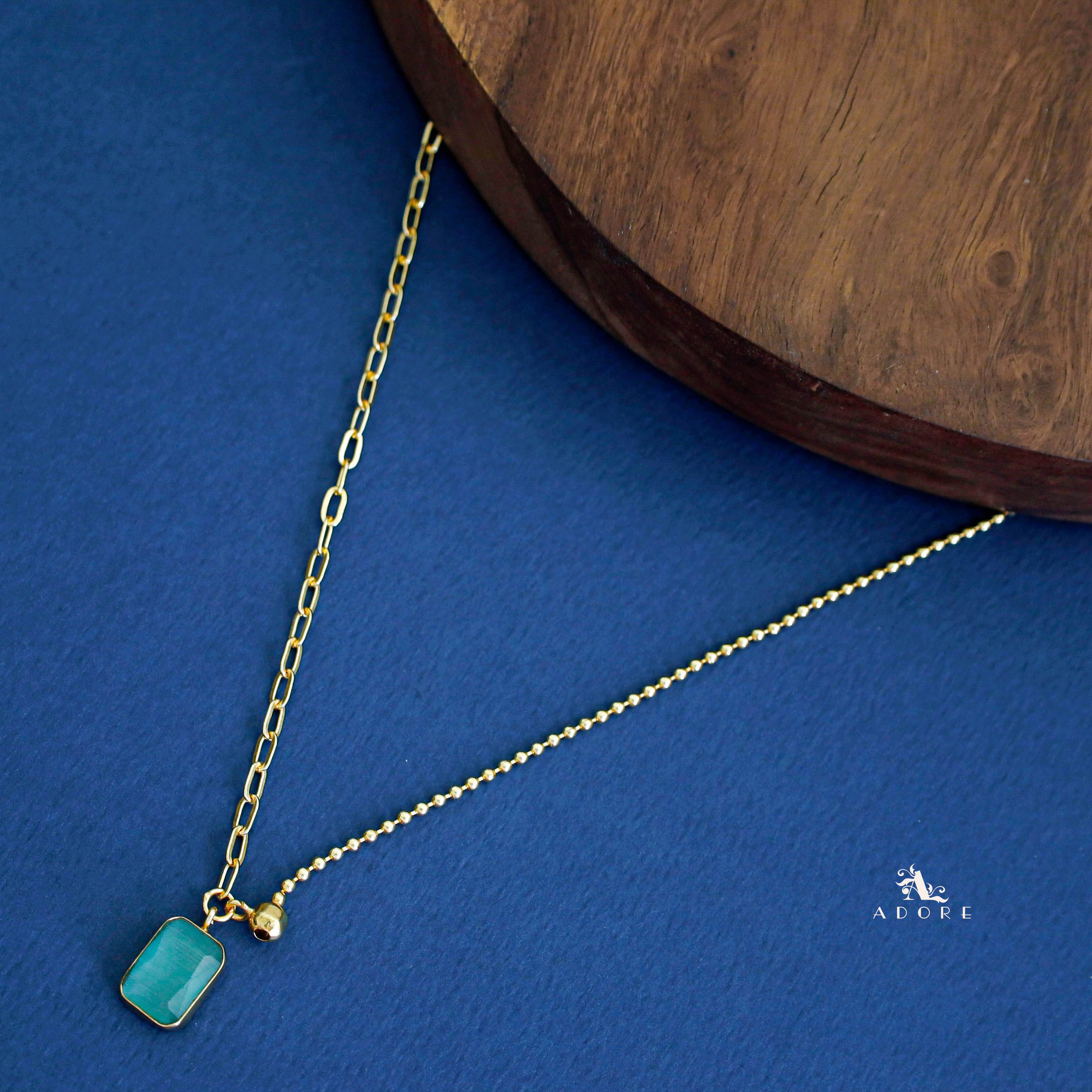 Anliya Glossy Rectangle Neckpiece - Image 10