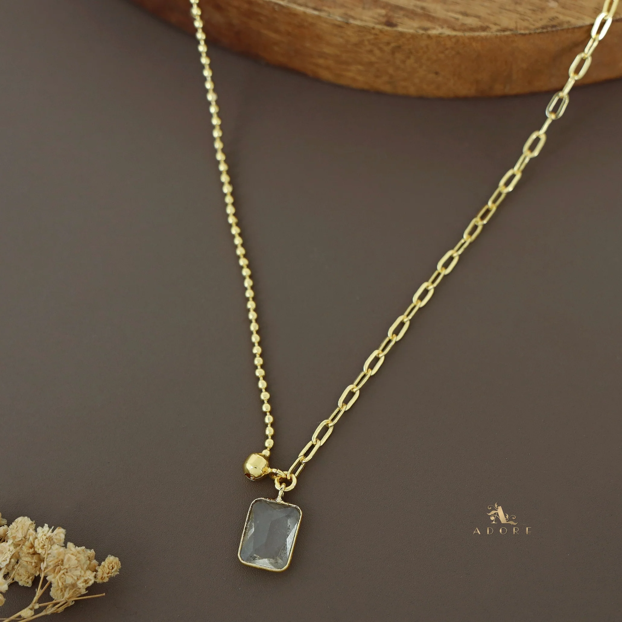 Anliya Glossy Rectangle Neckpiece - Image 16