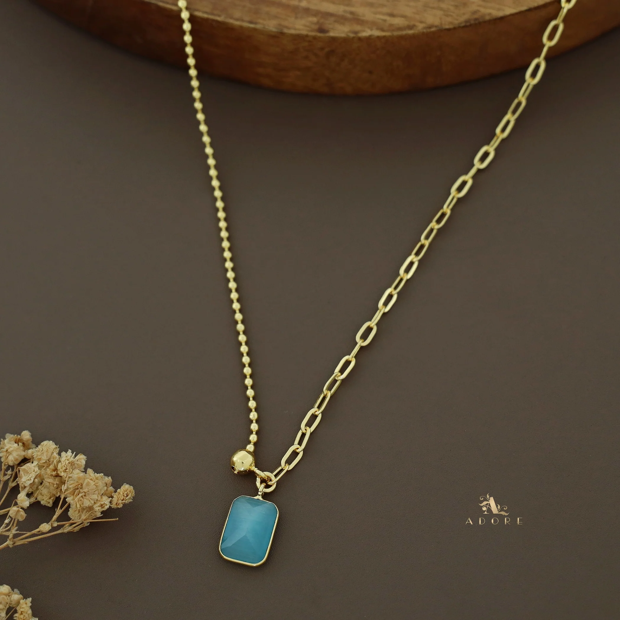 Anliya Glossy Rectangle Neckpiece - Image 17