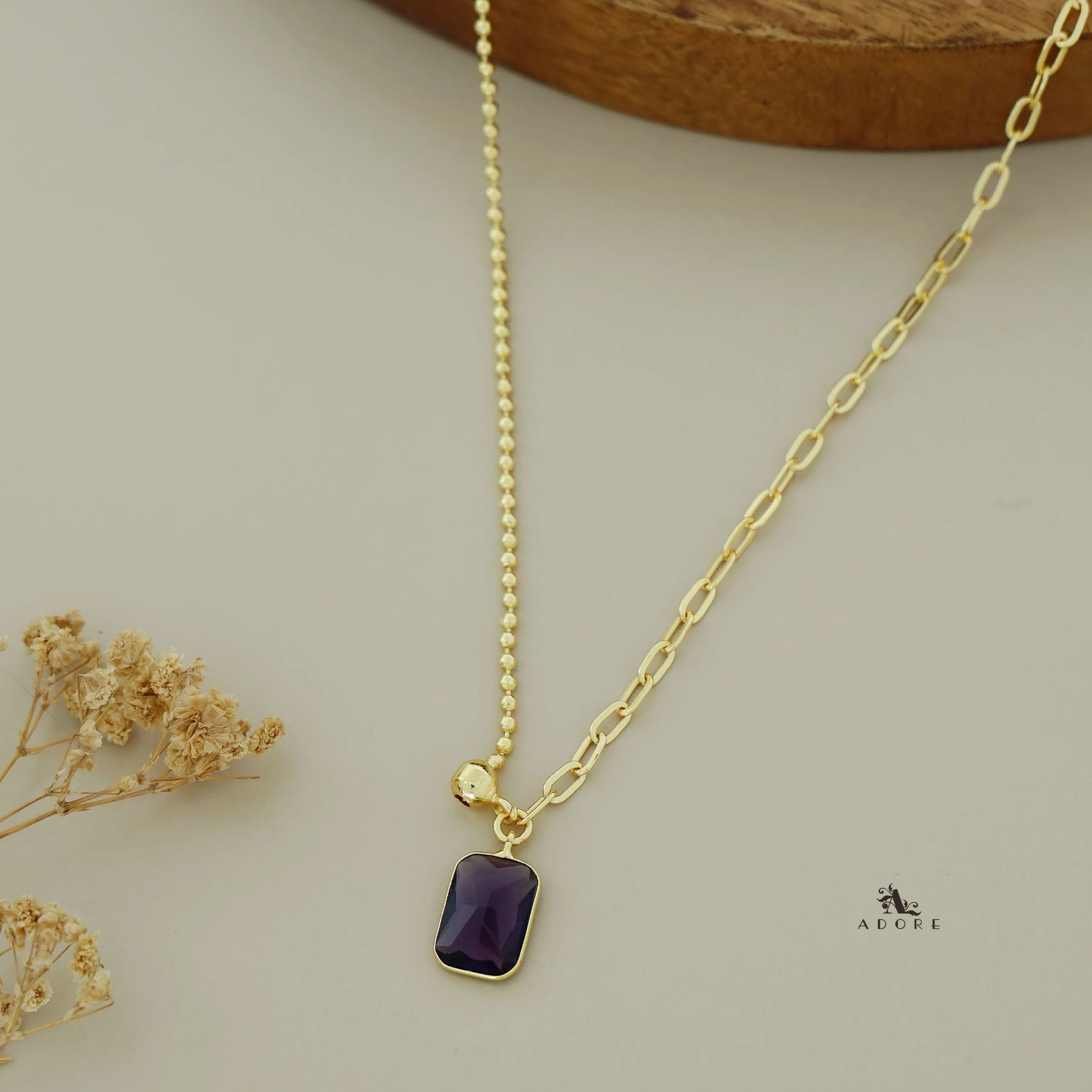 Anliya Glossy Rectangle Neckpiece - Image 18