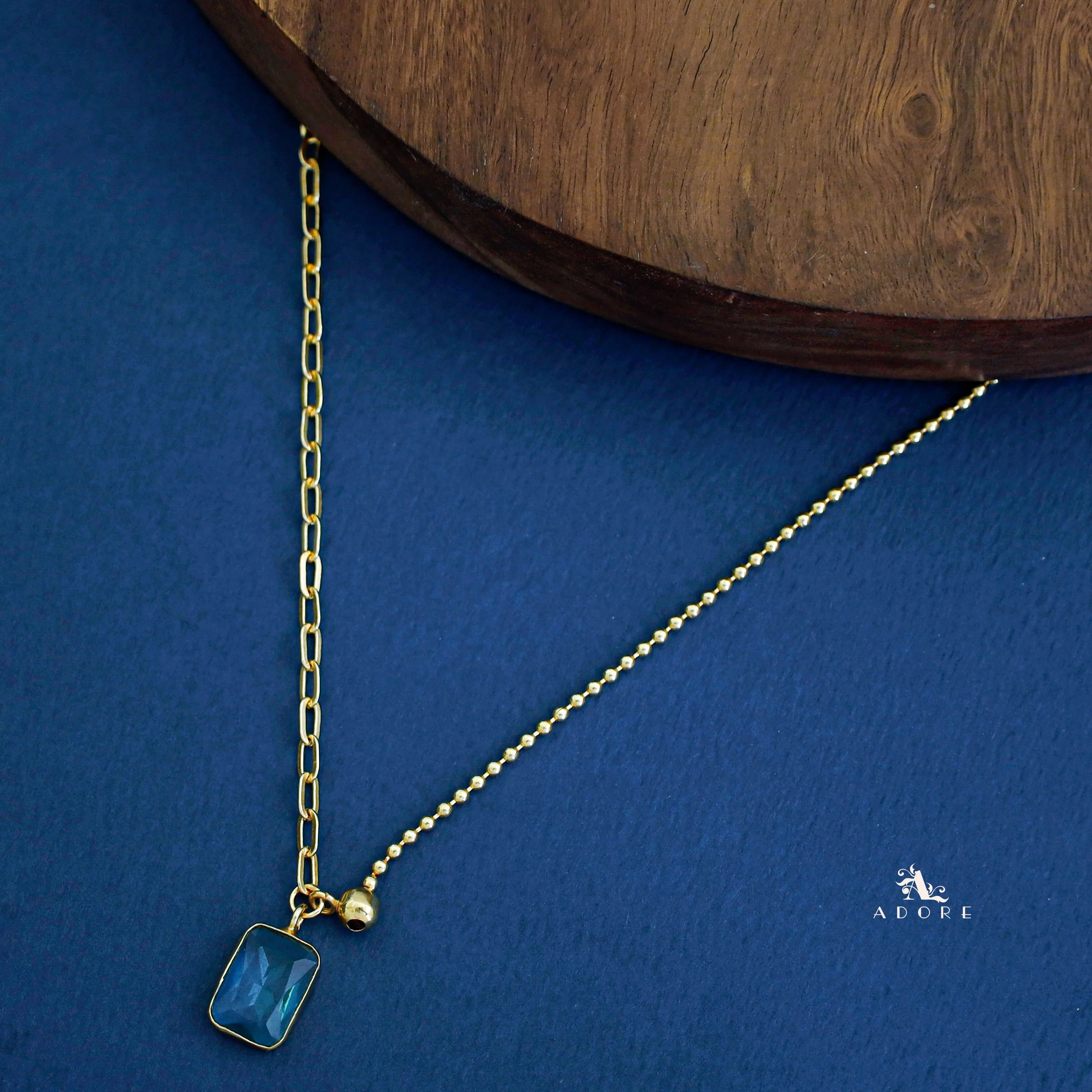 Anliya Glossy Rectangle Neckpiece - Image 2