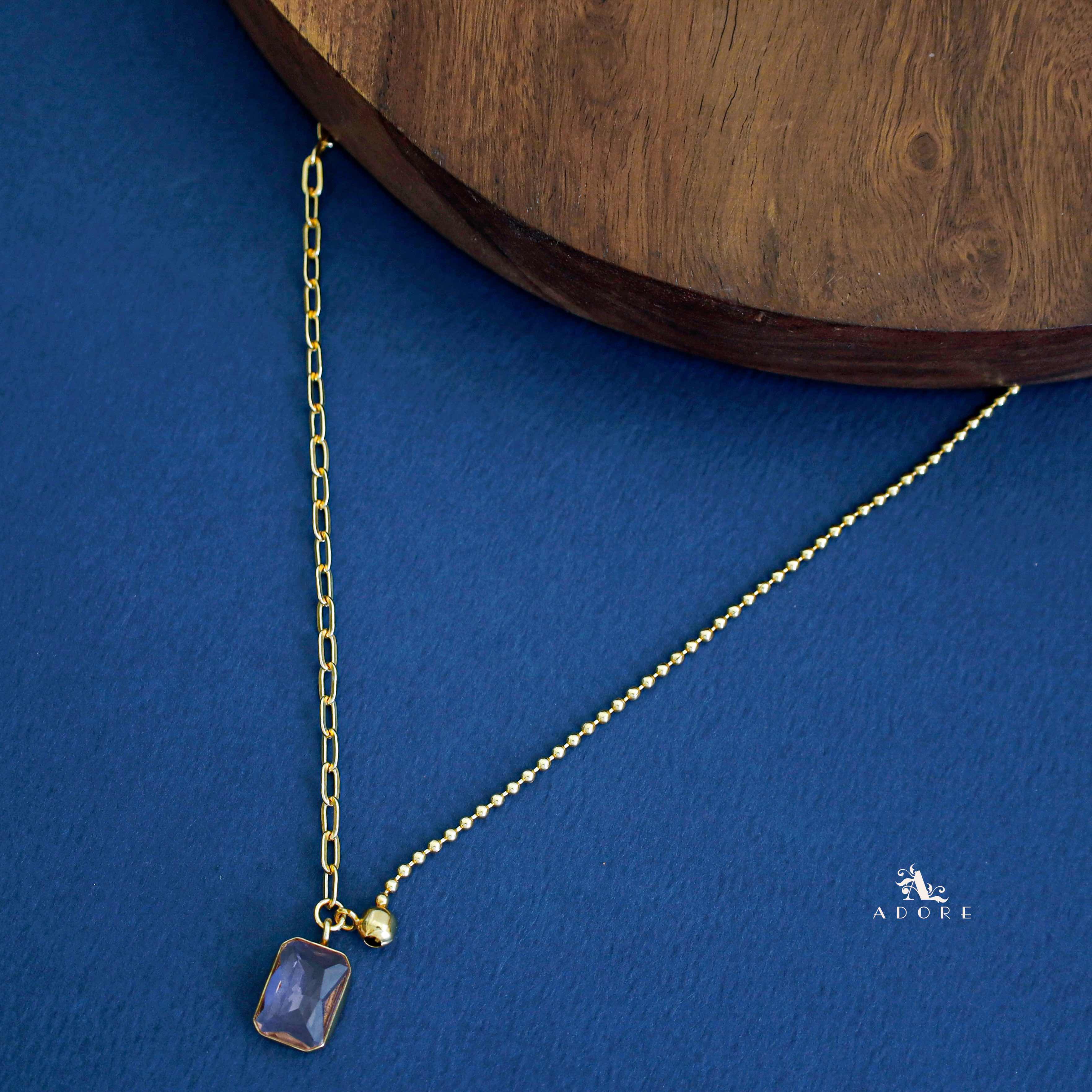 Anliya Glossy Rectangle Neckpiece - Image 5