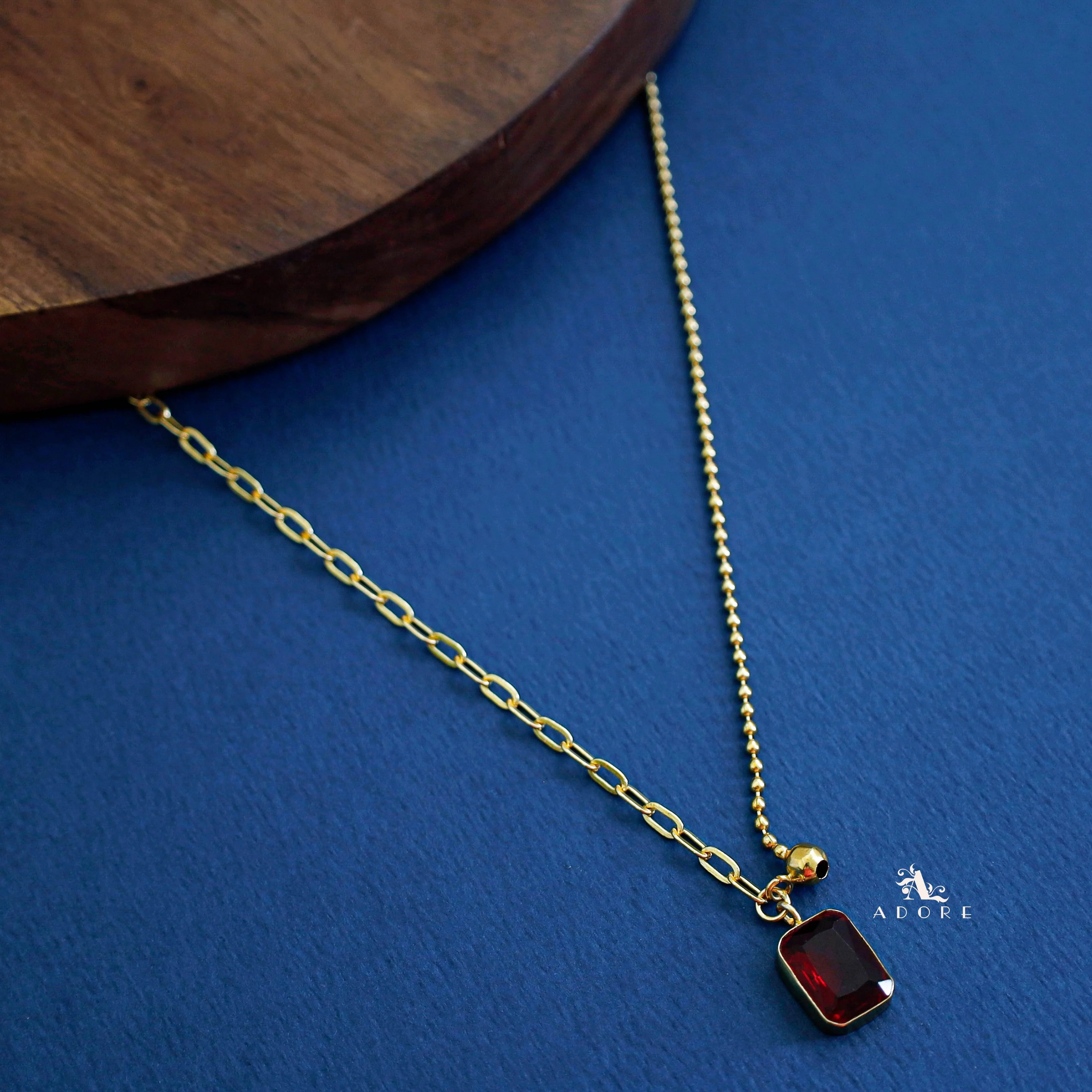 Anliya Glossy Rectangle Neckpiece - Image 7