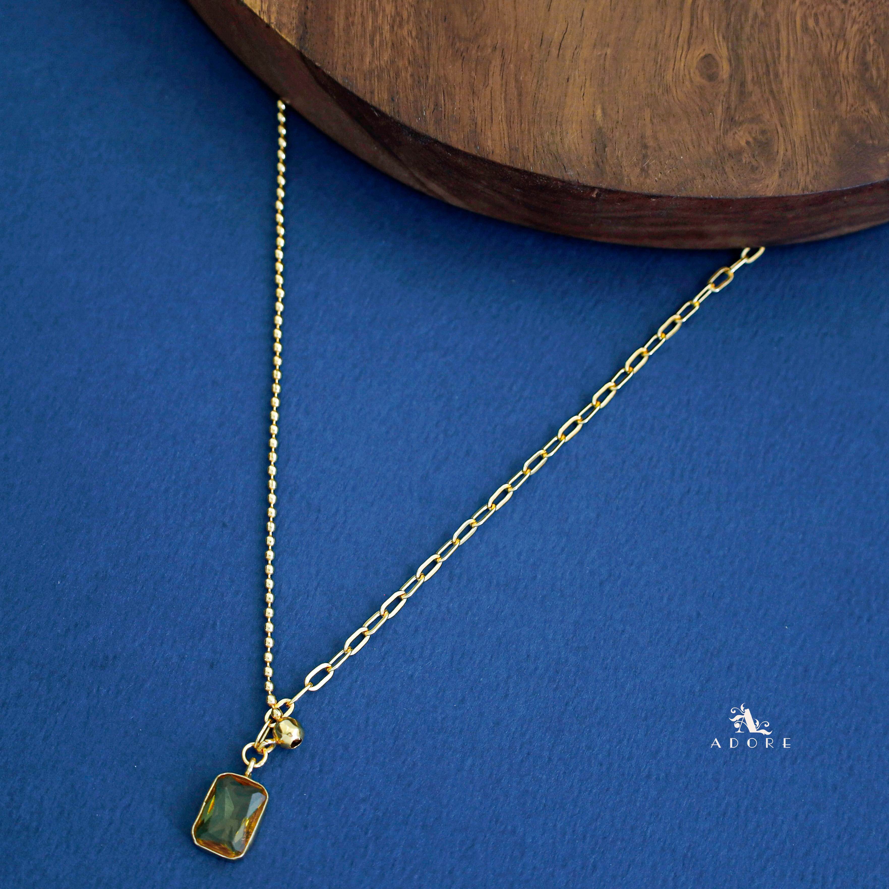 Anliya Glossy Rectangle Neckpiece - Image 9