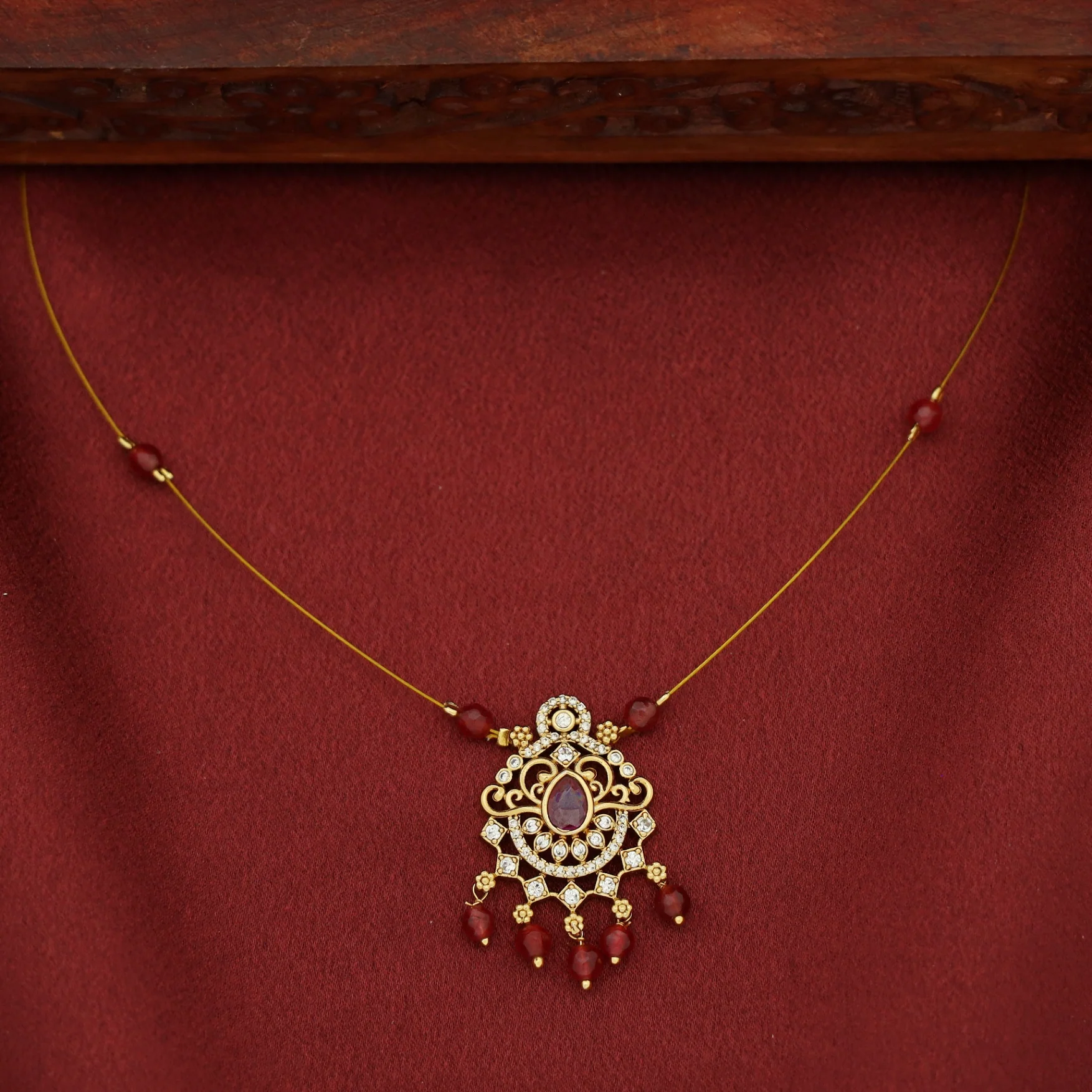 Anoosha Beaded String Neckpiece - Image 2