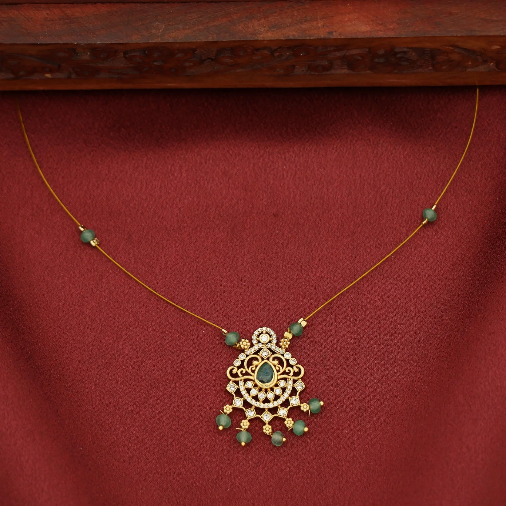 Anoosha Beaded String Neckpiece - Image 3