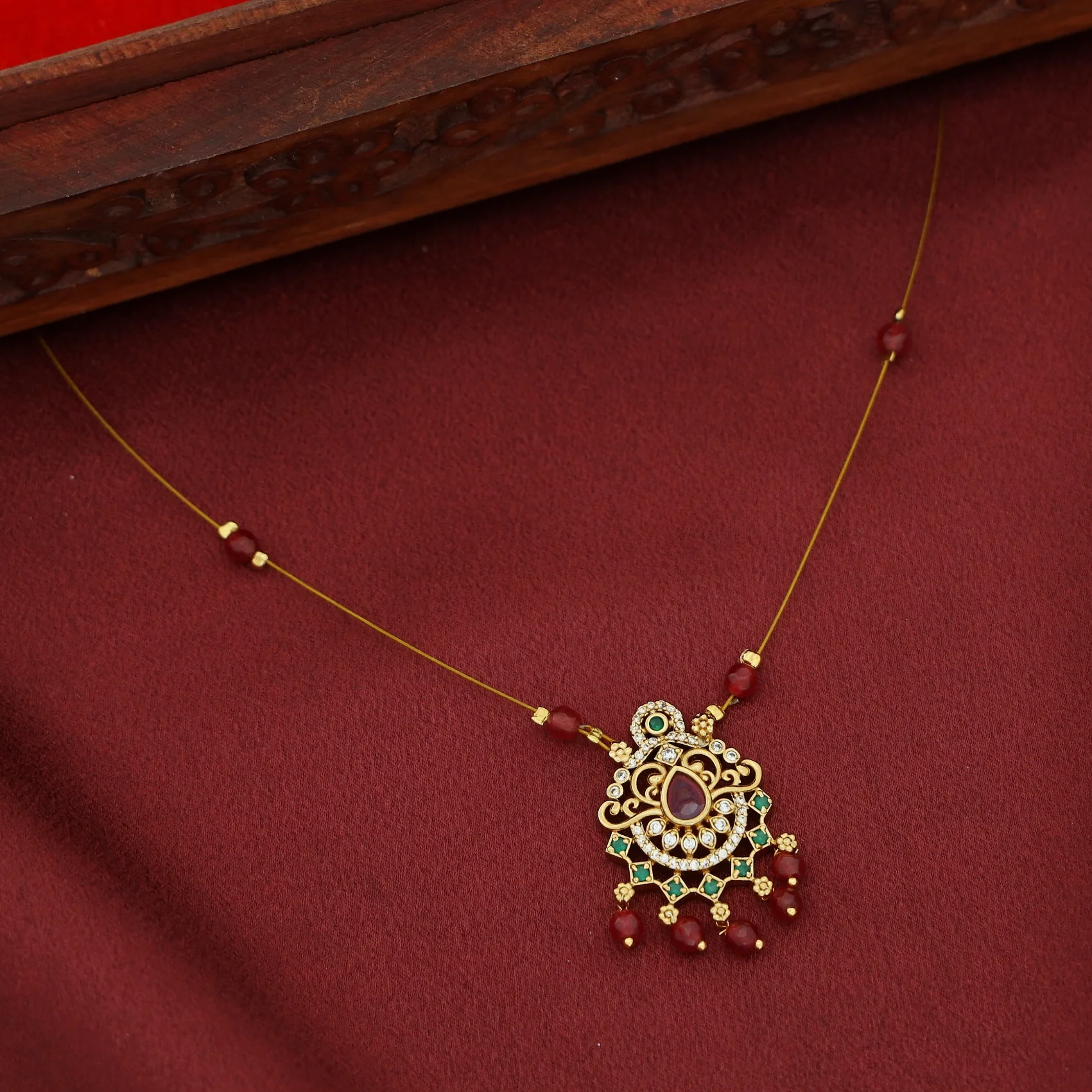 Anoosha Beaded String Neckpiece - Image 4