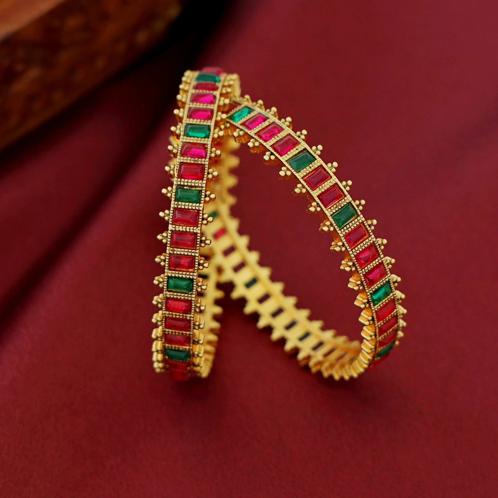 Anoushka Kemp Stone Bangle (Set Of 2) - Image 3