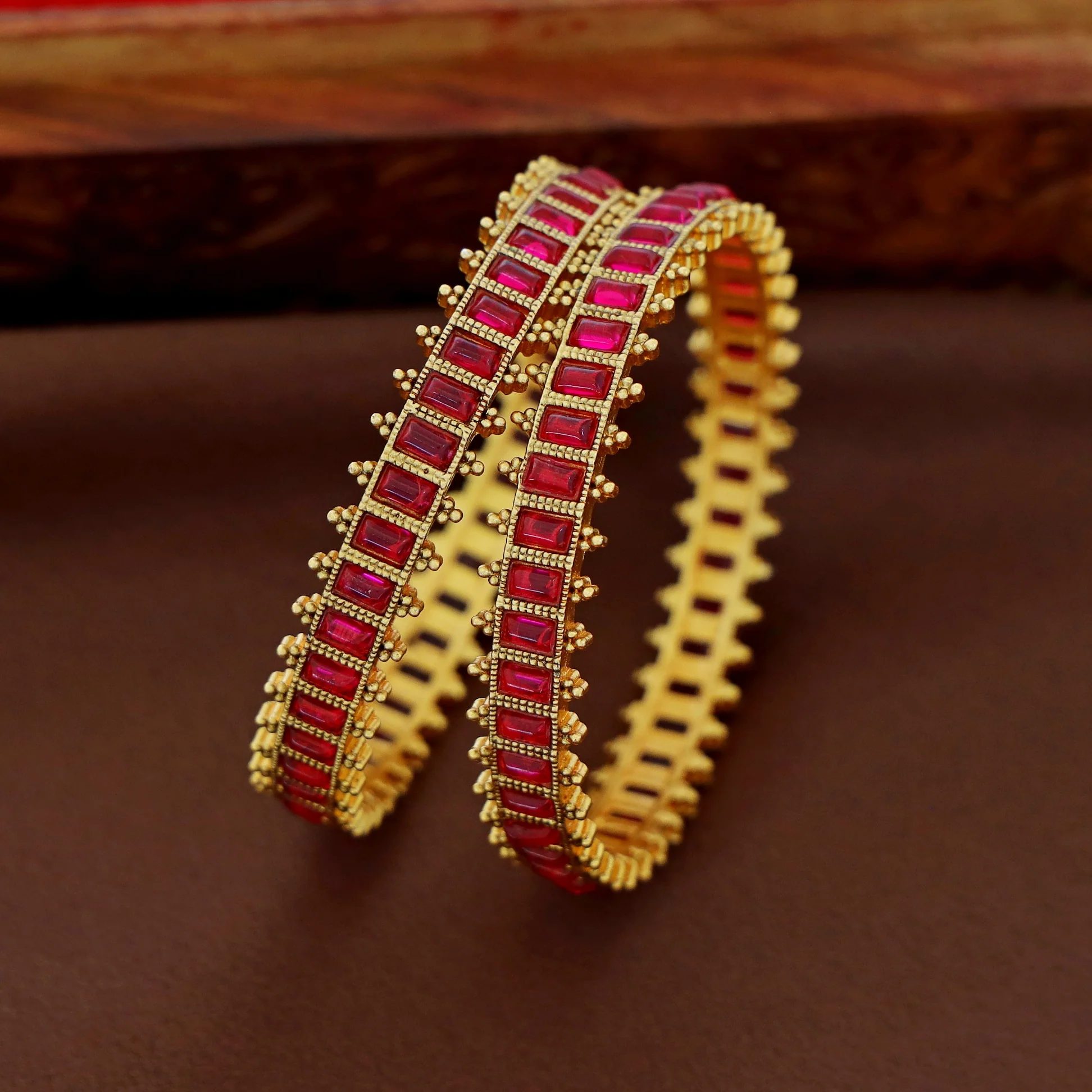 Anoushka Kemp Stone Bangle (Set Of 2) - Image 4