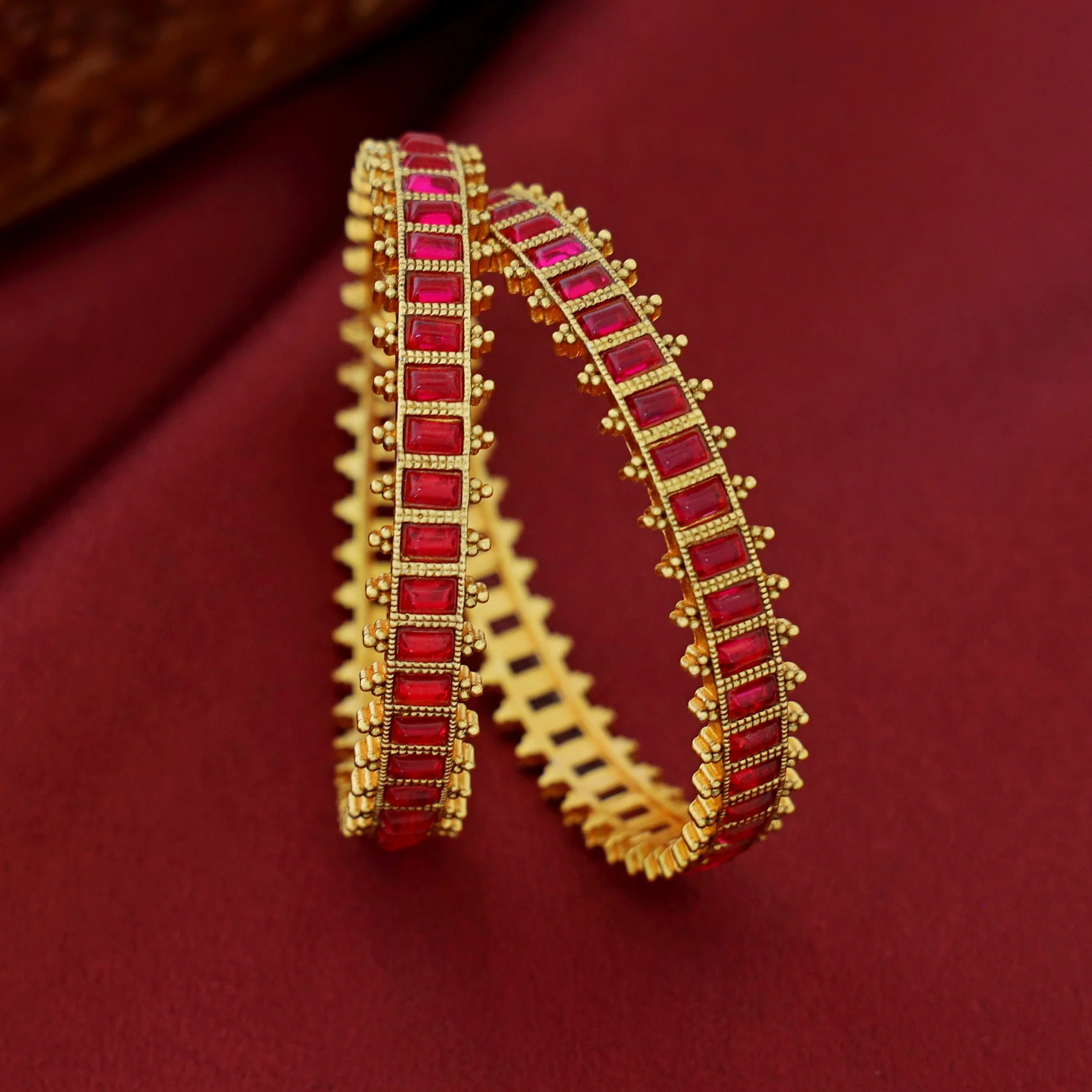 Anoushka Kemp Stone Bangle (Set Of 2) - Image 5