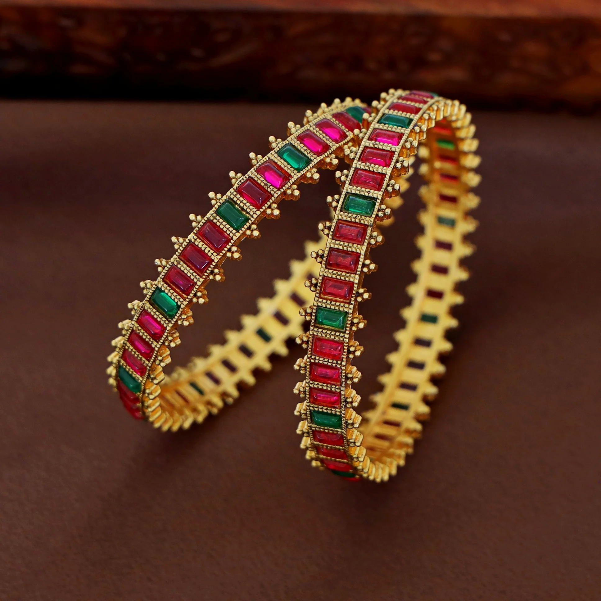 Anoushka Kemp Stone Bangle (Set Of 2) - Image 7